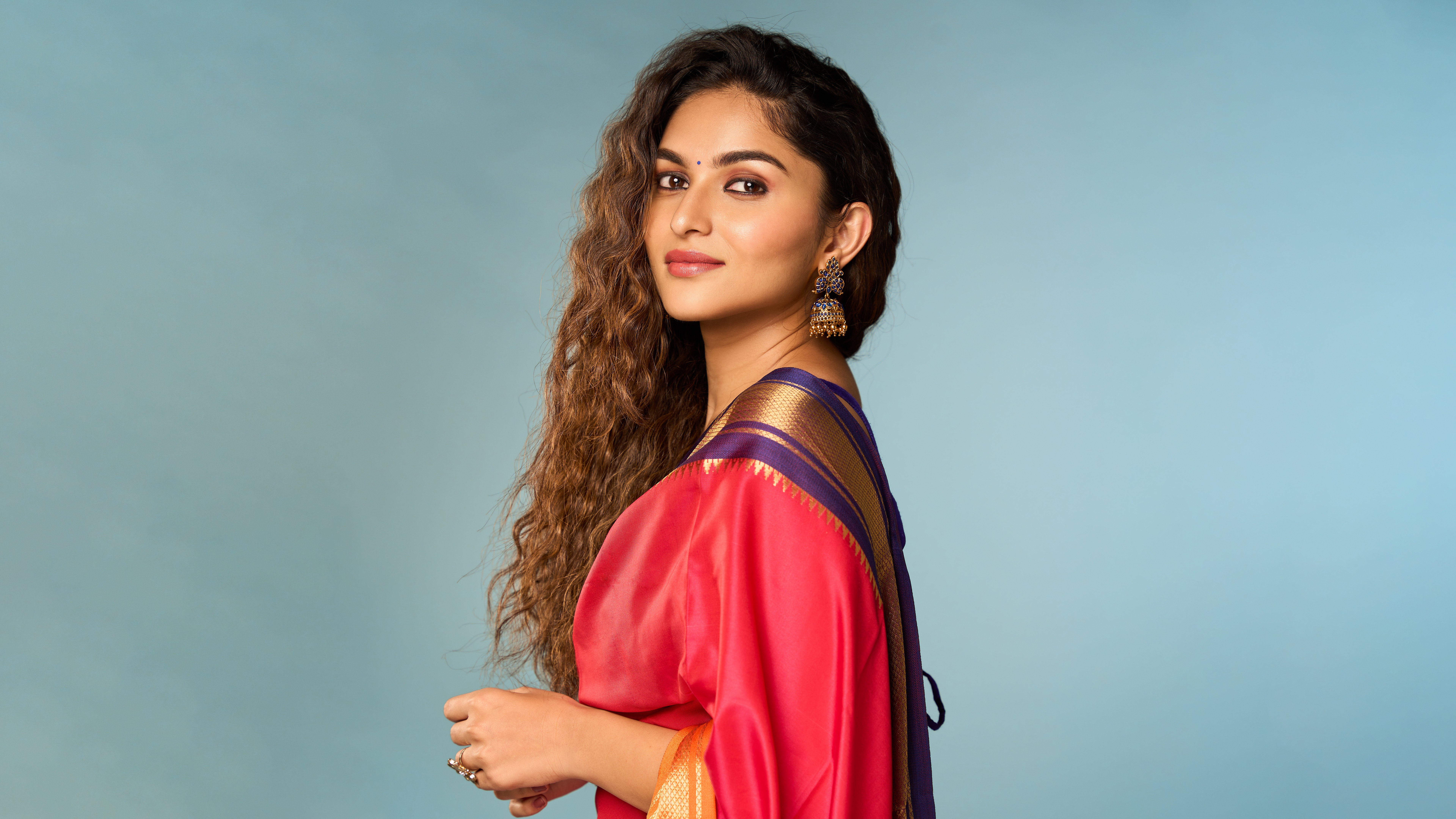 Kayadu Lohar, 8K, Atriz indiana, Sari, 5K