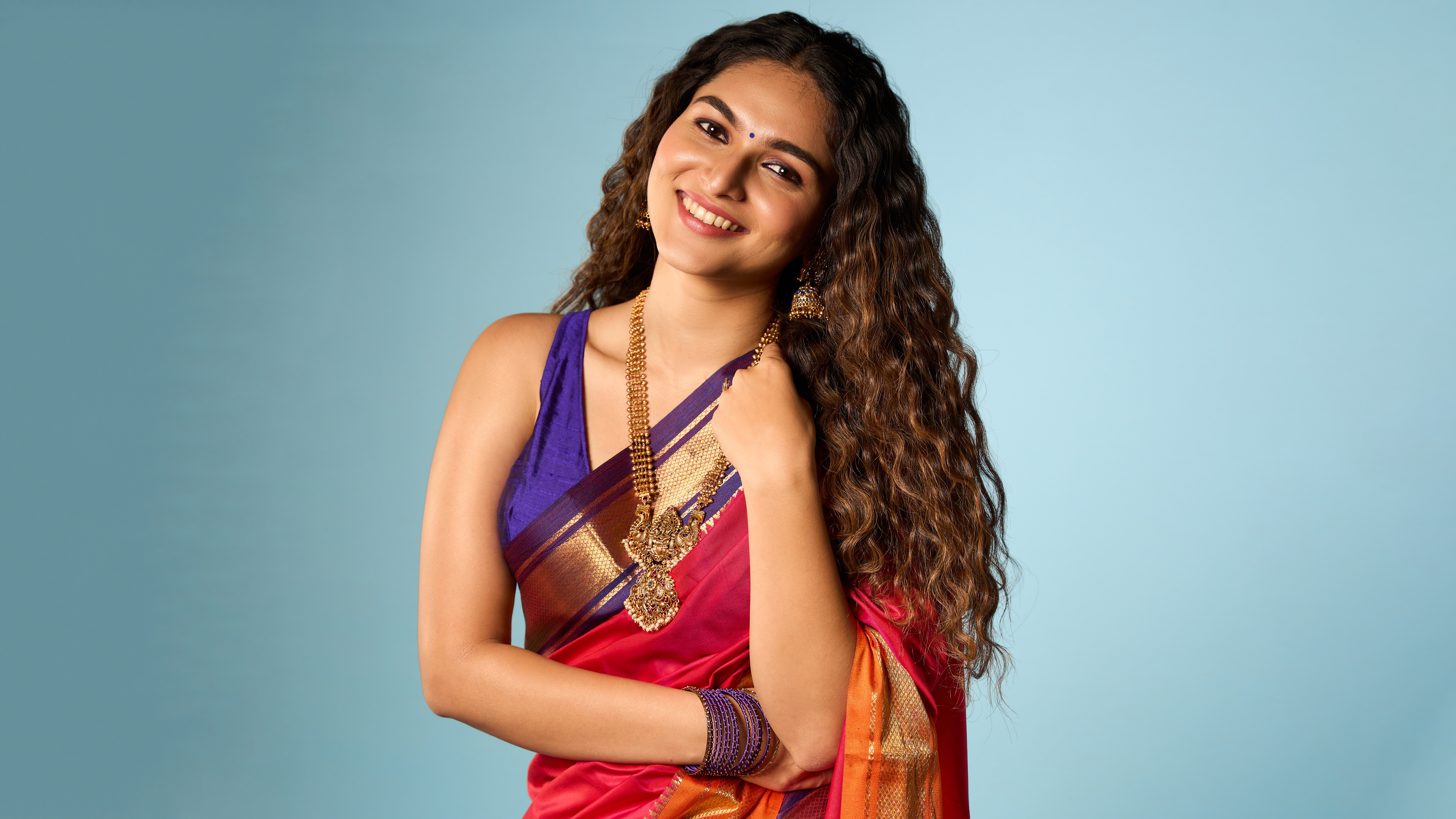 Kayadu Lohar, Saree, Atriz indiana, 5K, 8K, Do sul da Índia
