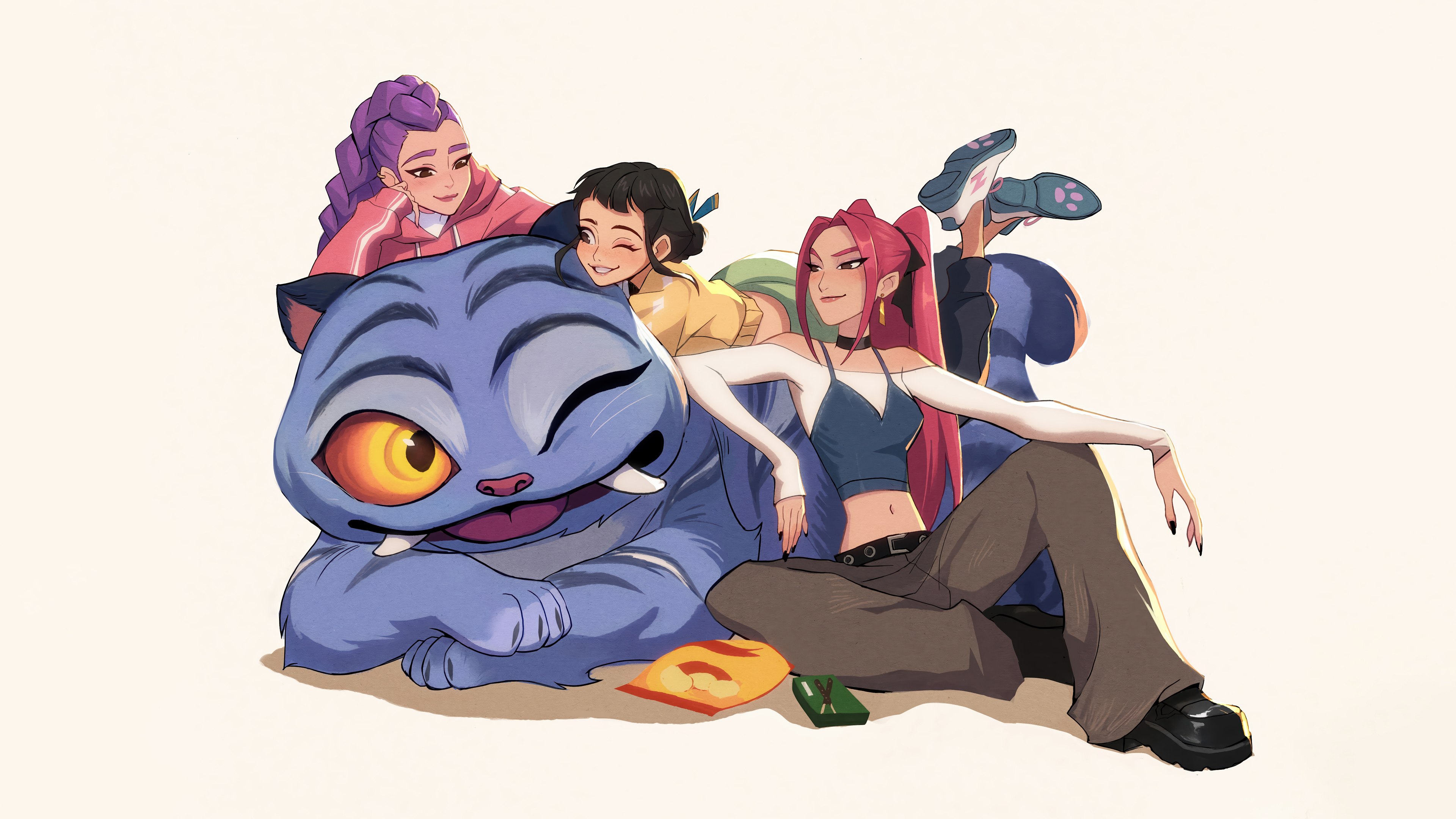 KPop Demon Hunters, Ilustração, Rumi (Huntrix), Mira (Huntrix), Zoey (Huntrix)