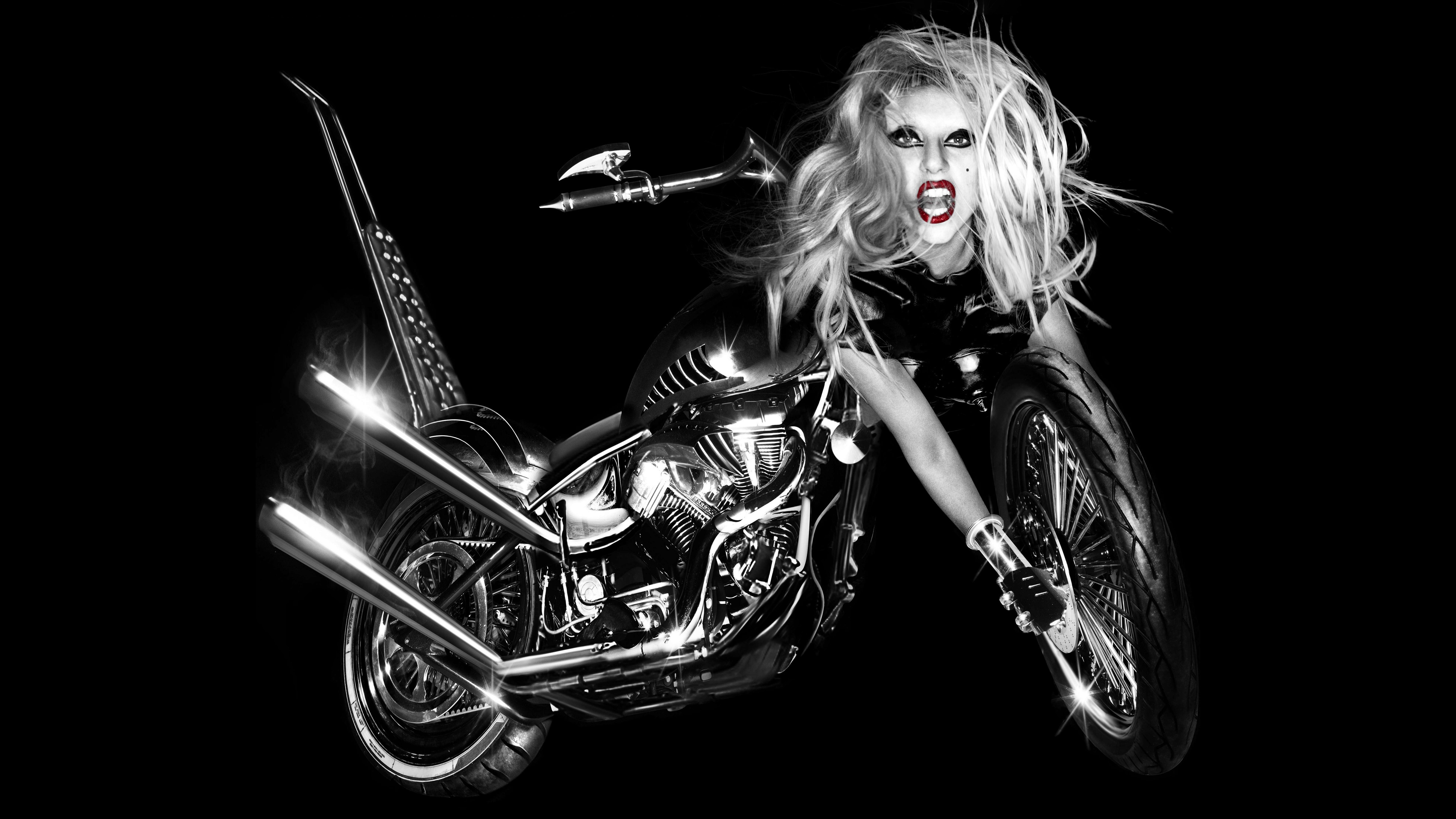 Lady Gaga, Fundo preto, 5K, 8K