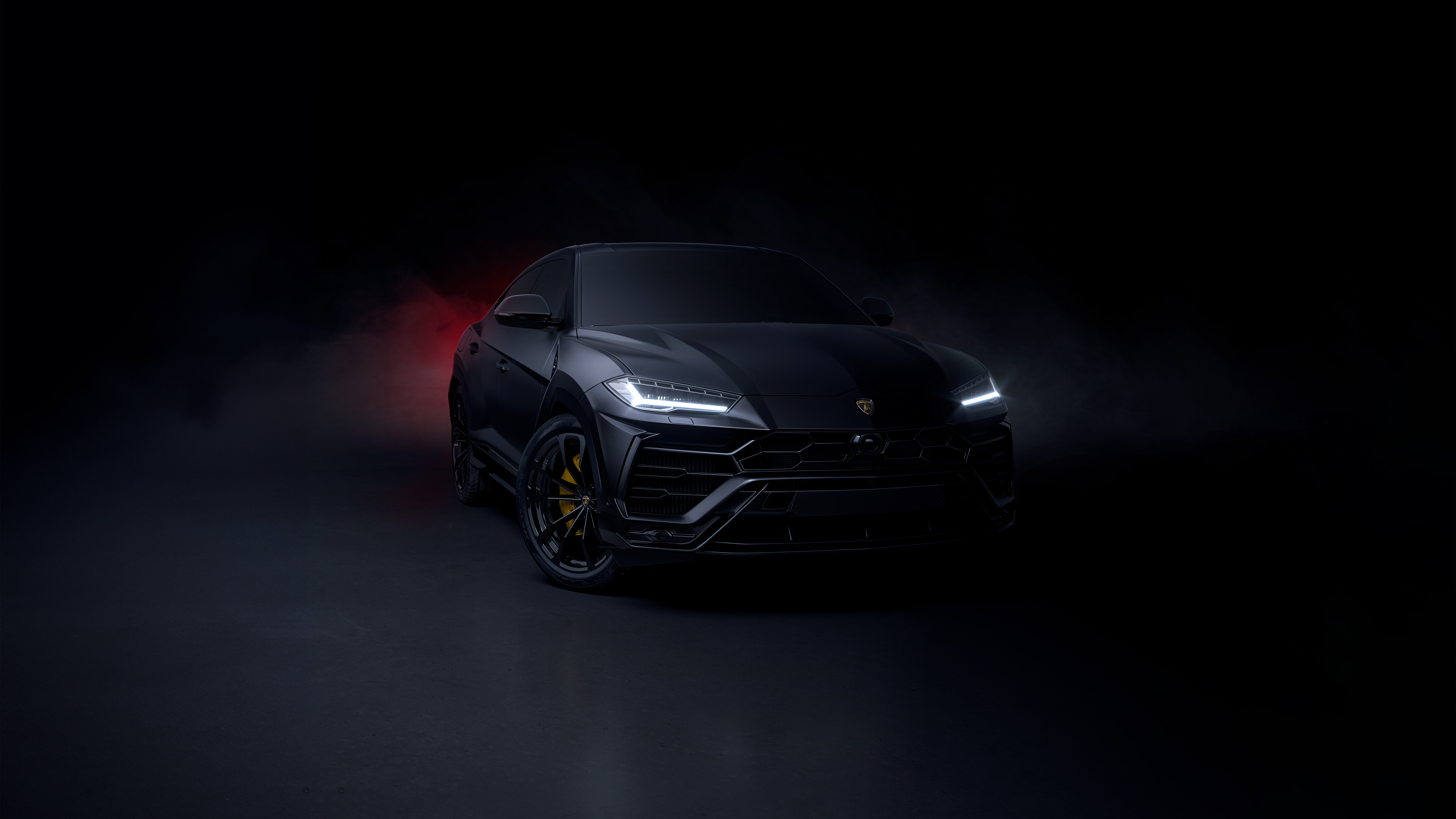 Lamborghini Urus, Estética escura, 8K, 5K, Fundo escuro
