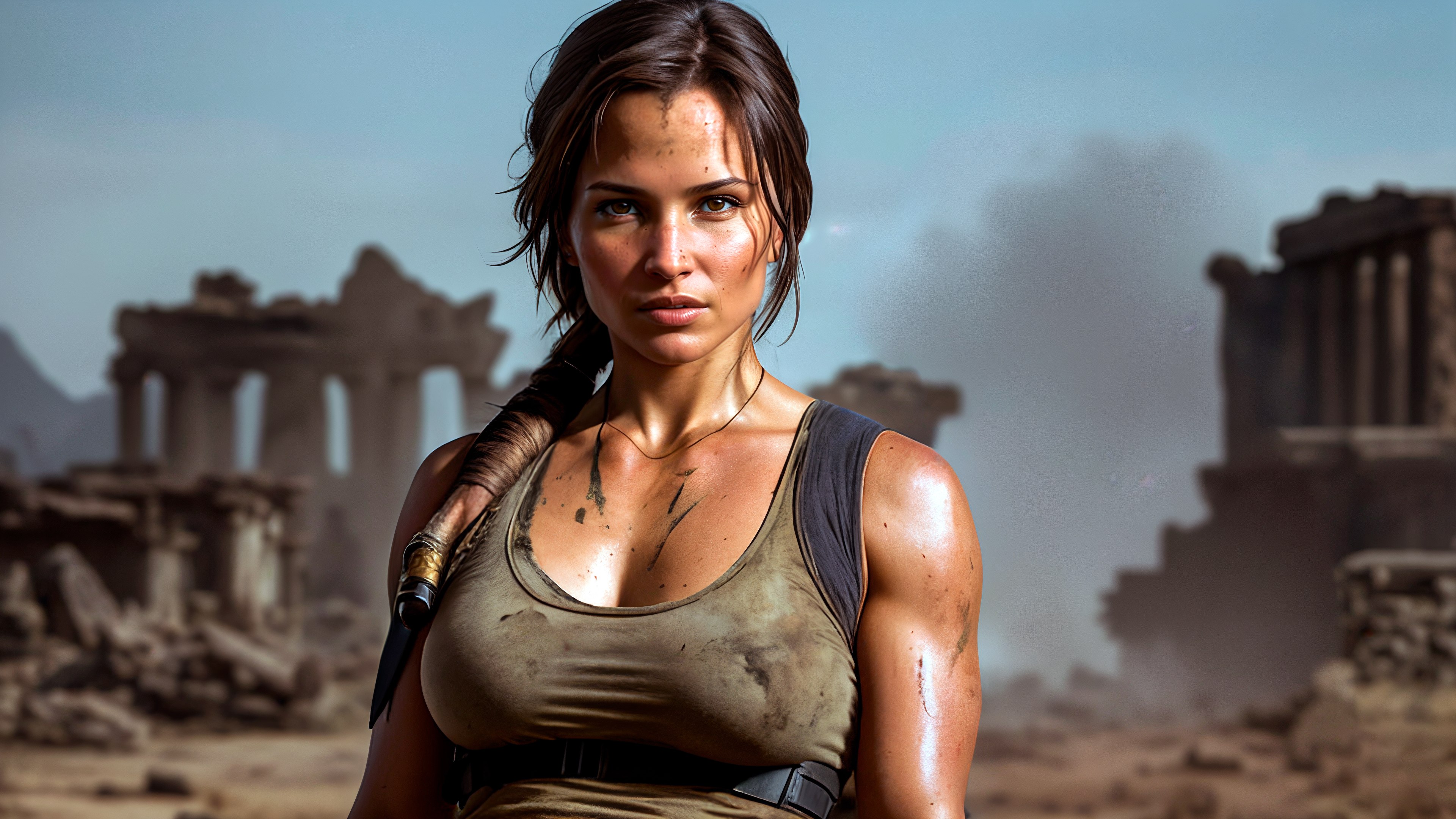 Lara Croft, Apocalipse, Arte de IA