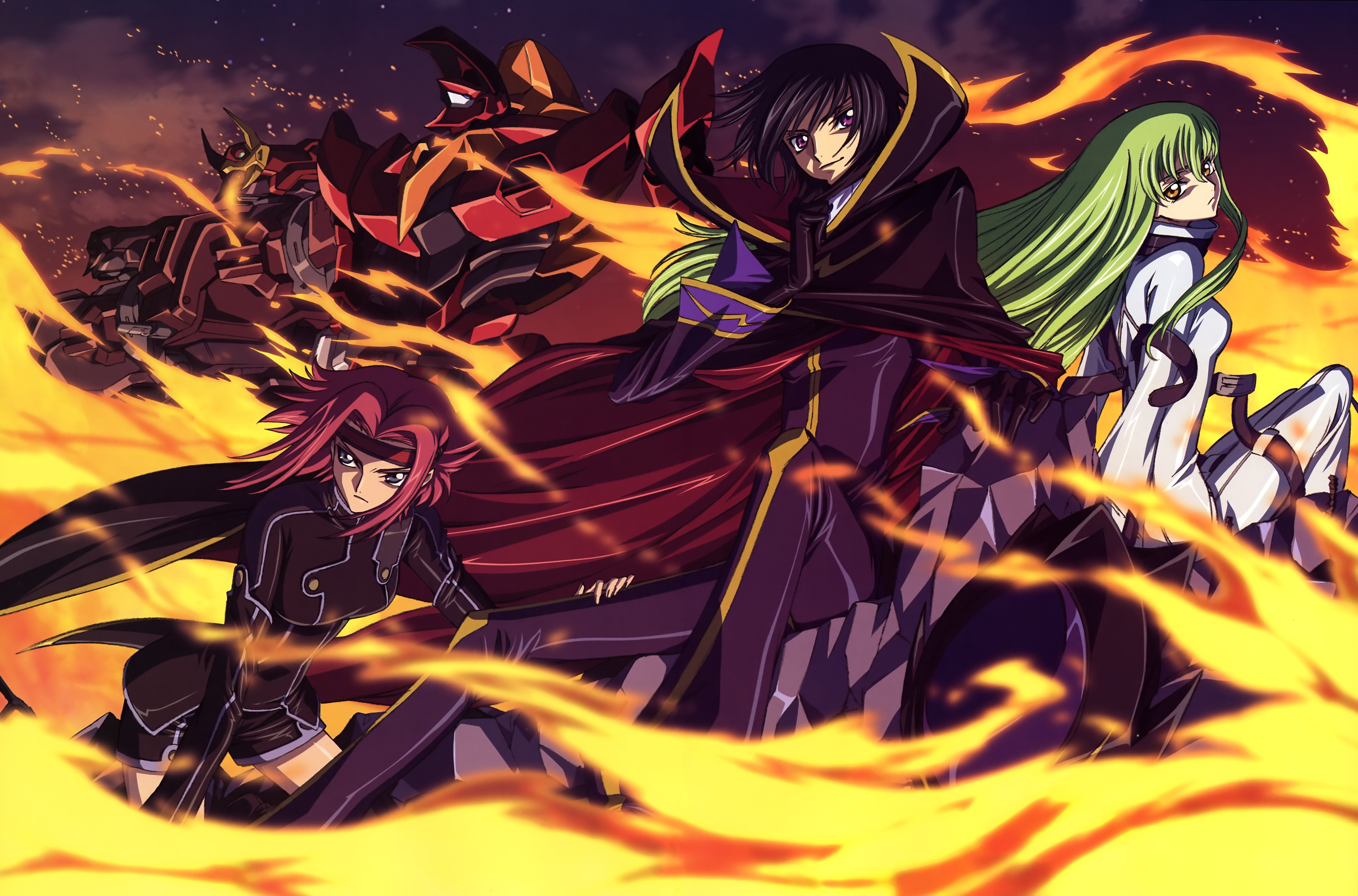 Lelouch Lamperouge, Kallen Stadtfeld, Code Geass, 5K, Série de anime, C2