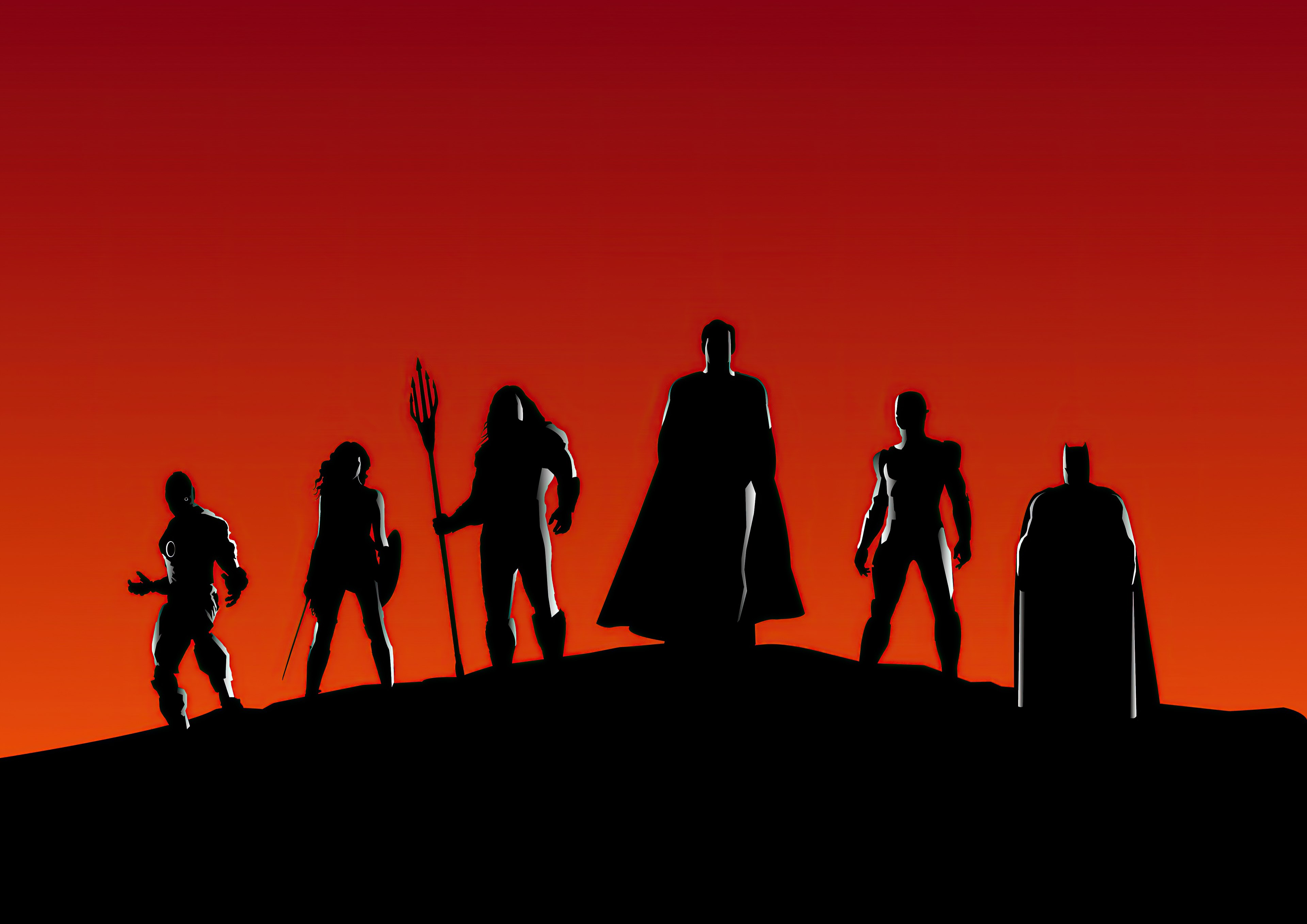 Liga da Justiça, Silhueta, Super-heróis da DC