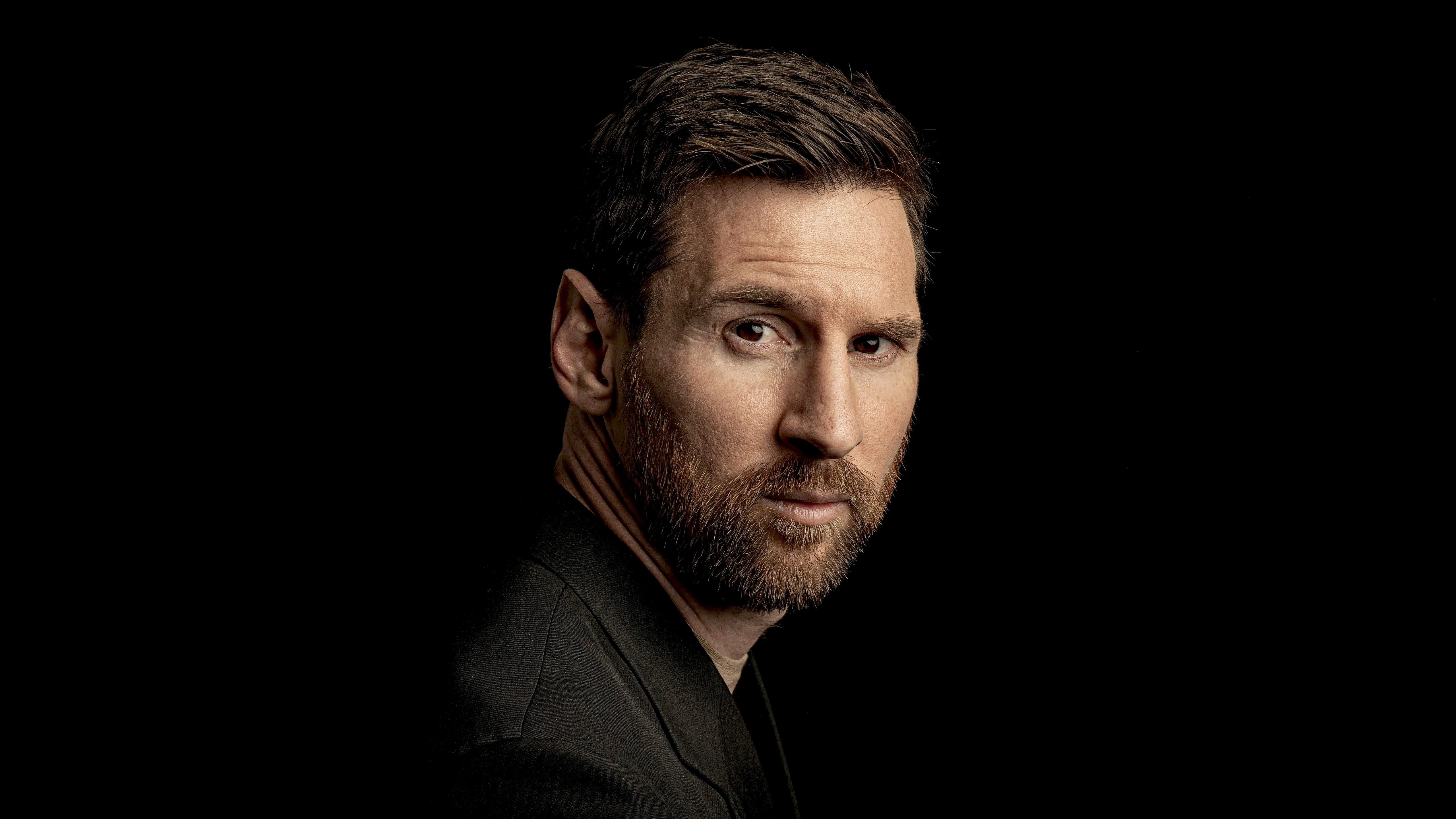 Lionel Messi, 2025, Fundo escuro, Jogador de futebol argentino