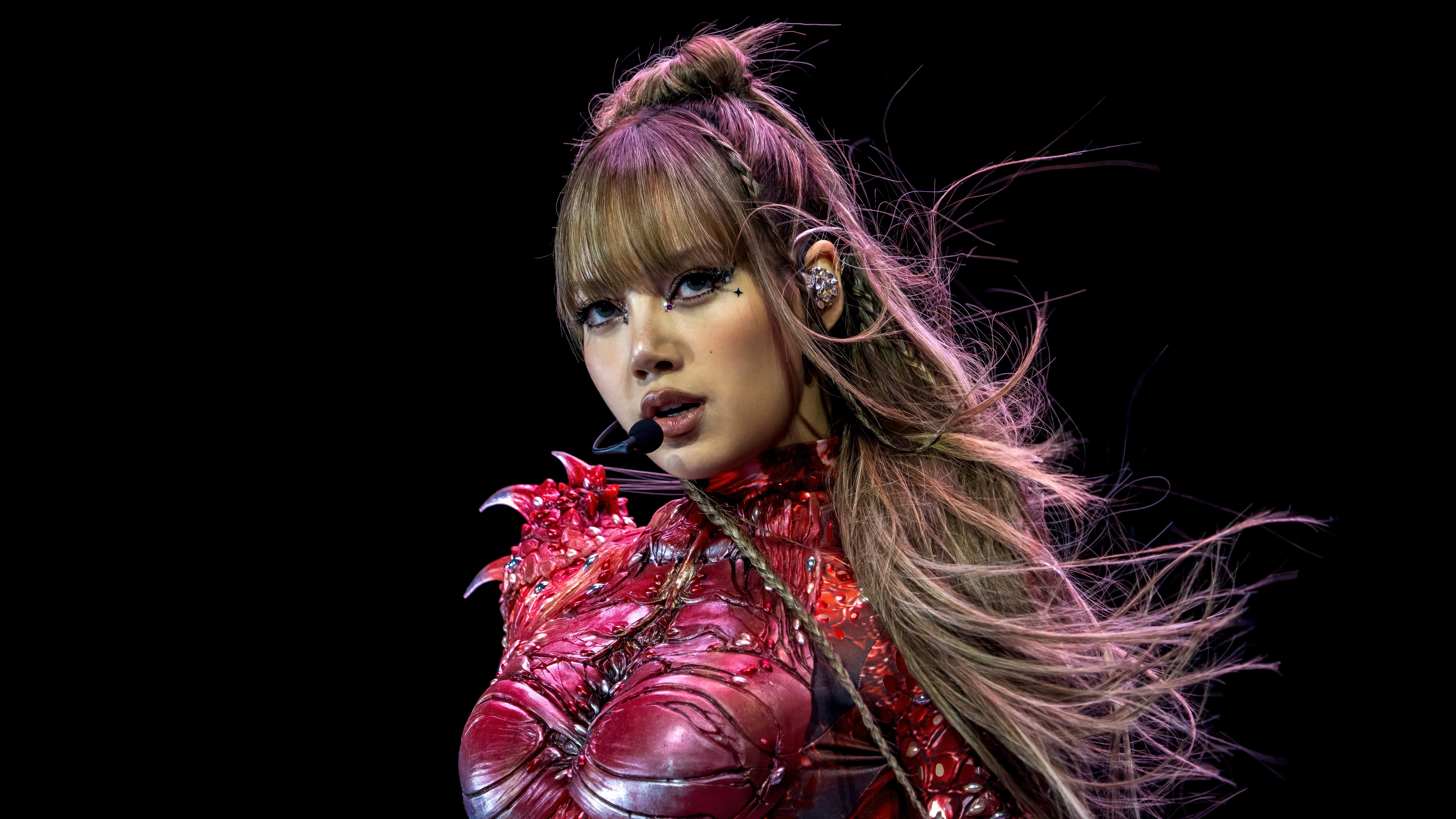 Lisa, Coachella, Show ao vivo, Fundo preto, 5K
