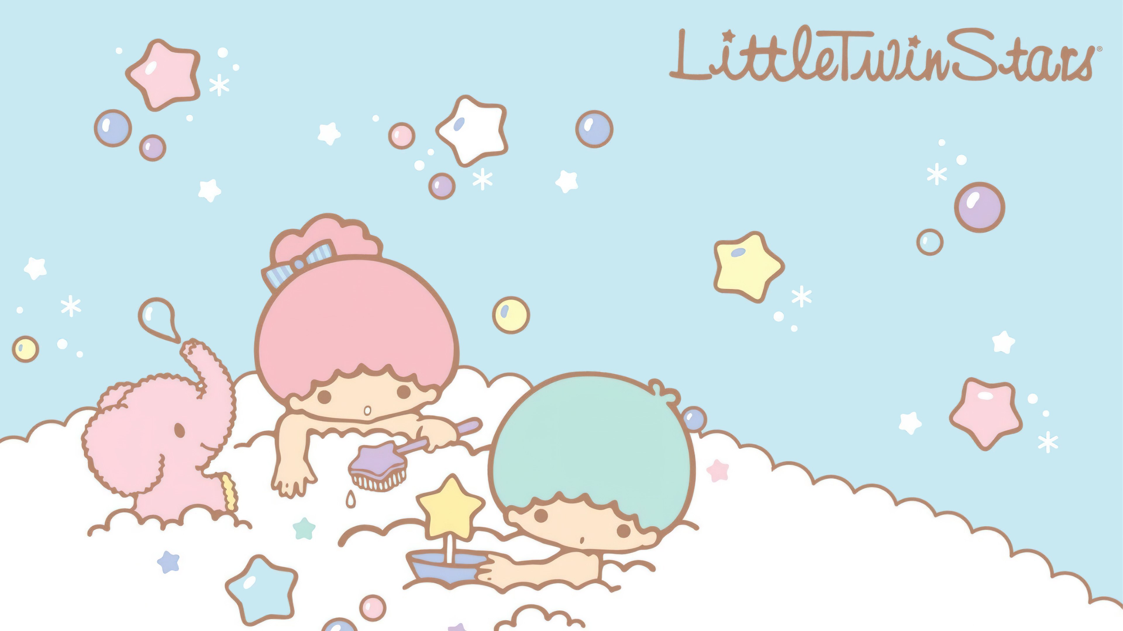 Little Twin Stars, Brincando, Pastel, Estética, Kiki and Lala, Desenho animado, Sanrio