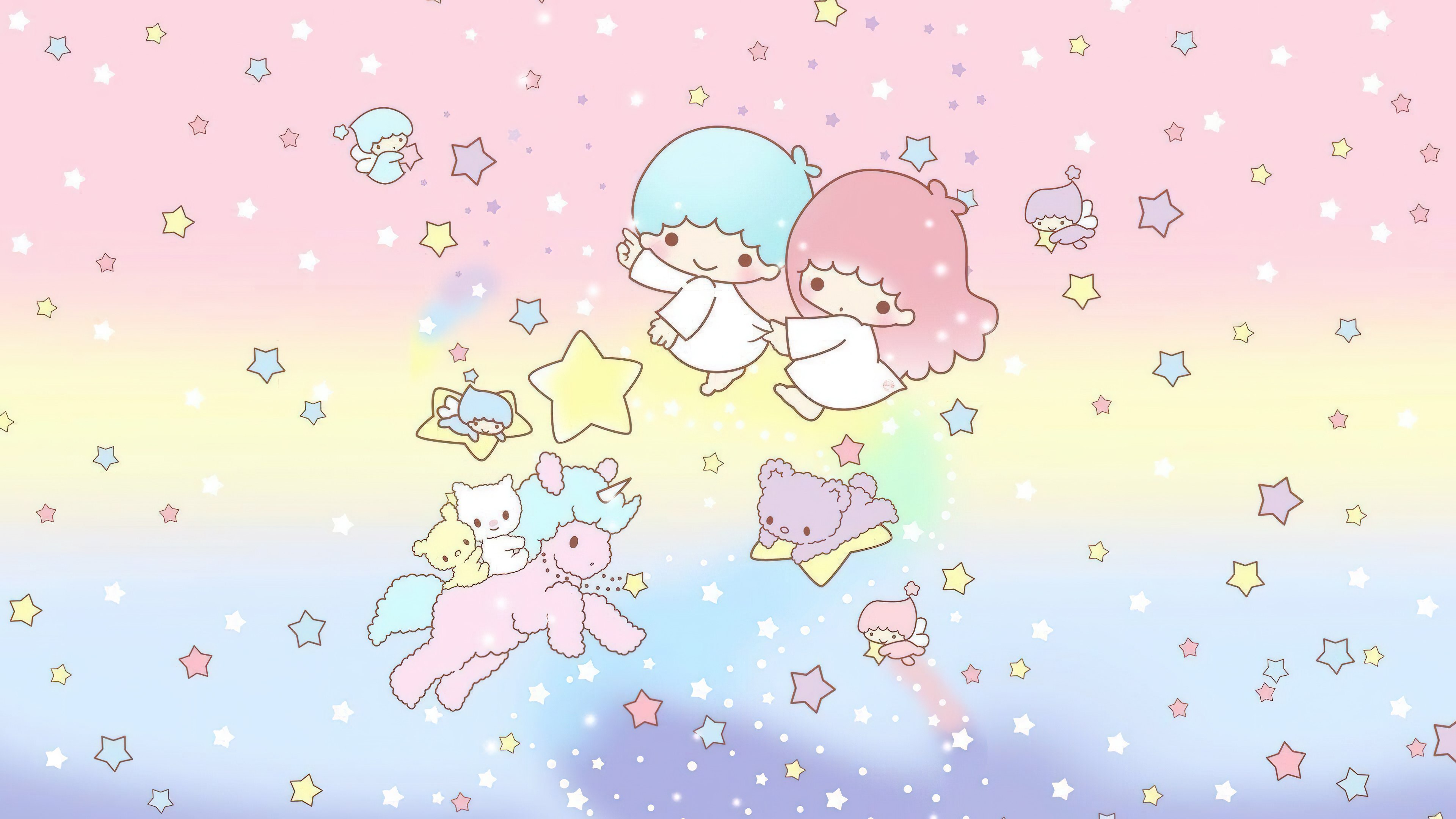 Little Twin Stars, Unicórnio, Pastel, Estética, Kiki and Lala, Desenho animado, Sanrio