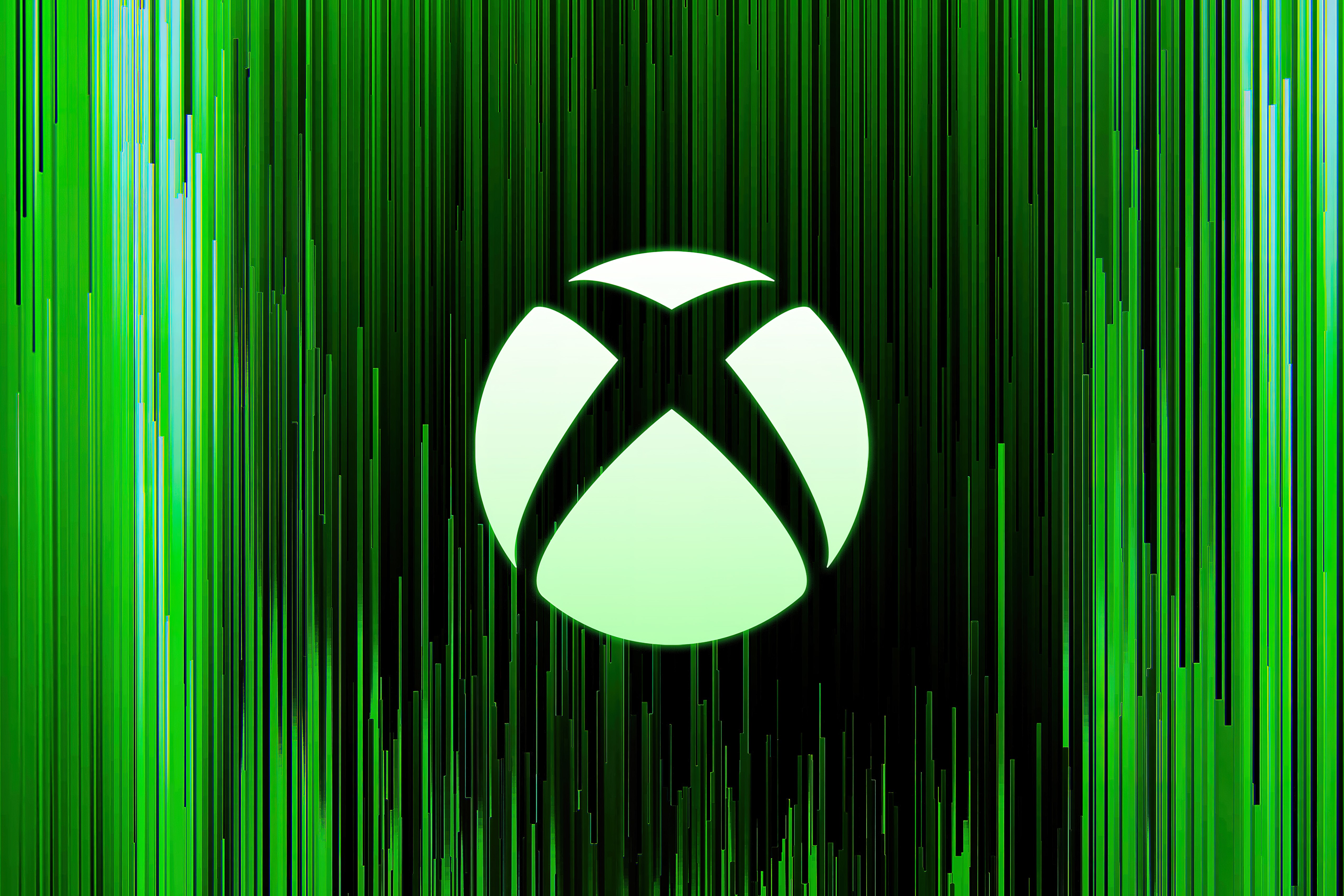 Logo do Xbox, Abstrato verde, Estética verde, 5K