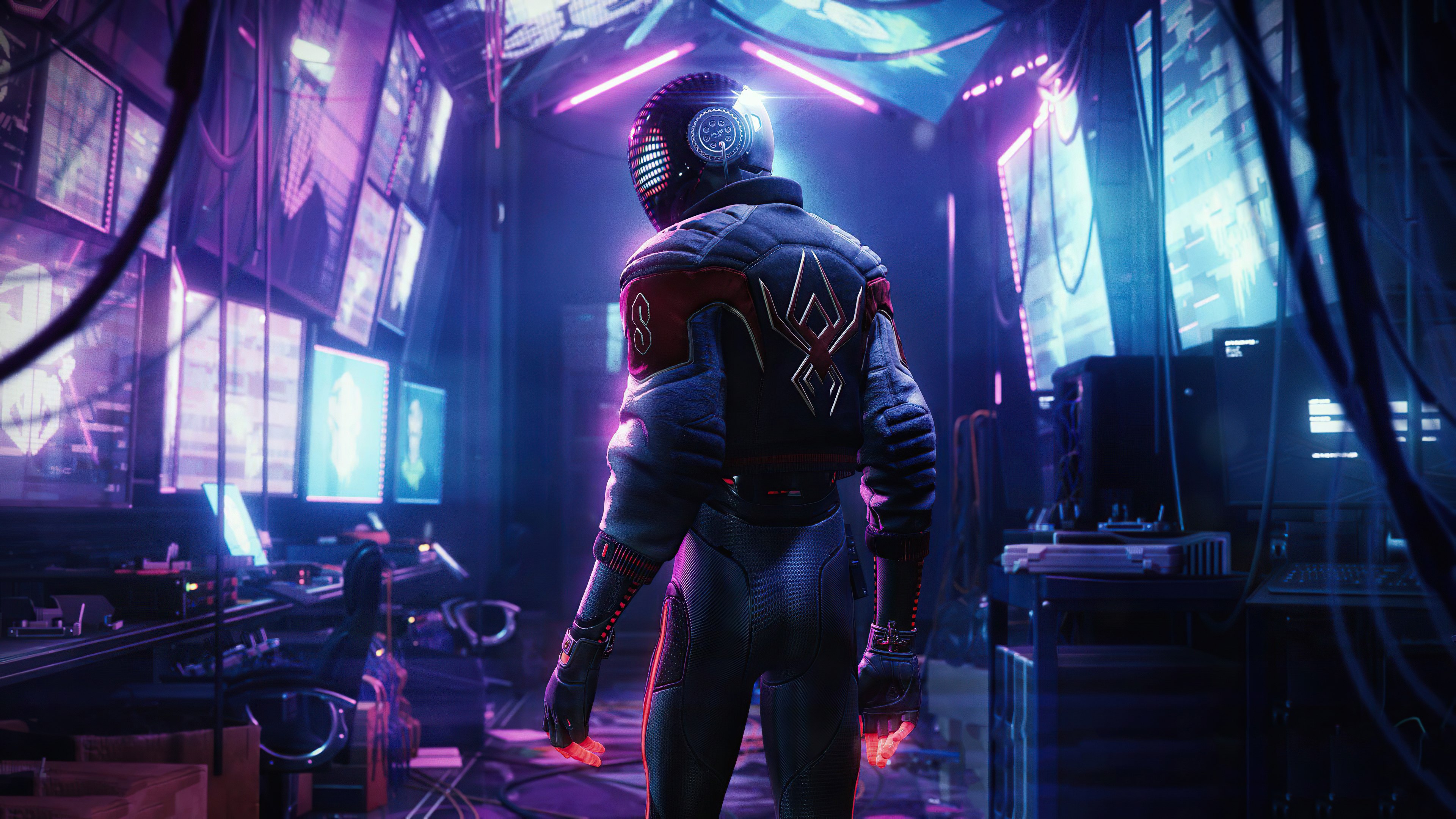 Marvel's Spider-Man: Miles Morales, Cyberpunk, Neon, PlayStation 5, Jogos de 2020, Spiderman