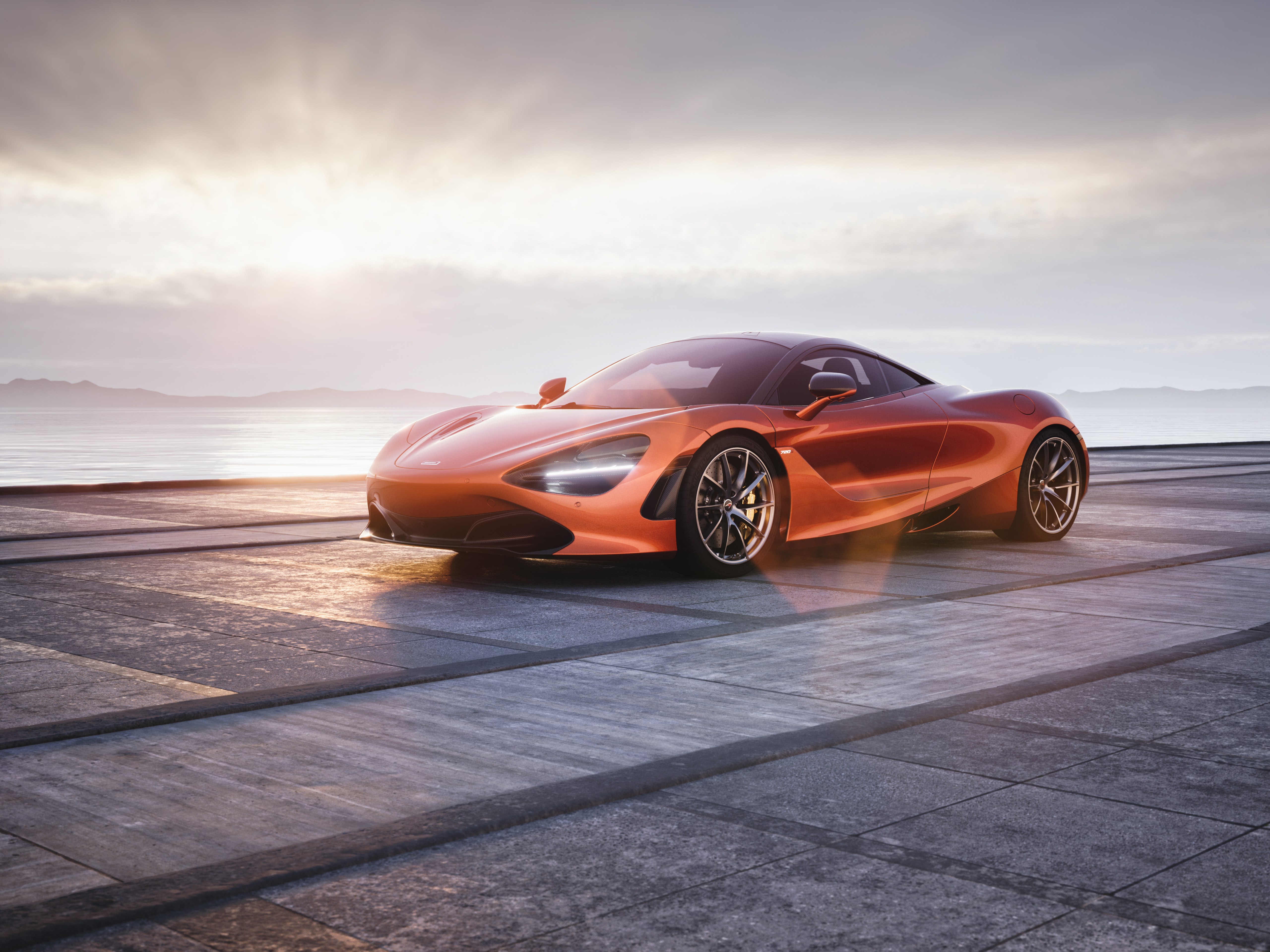 McLaren 720S, Carros laranjas, 5K, Carro esportivo
