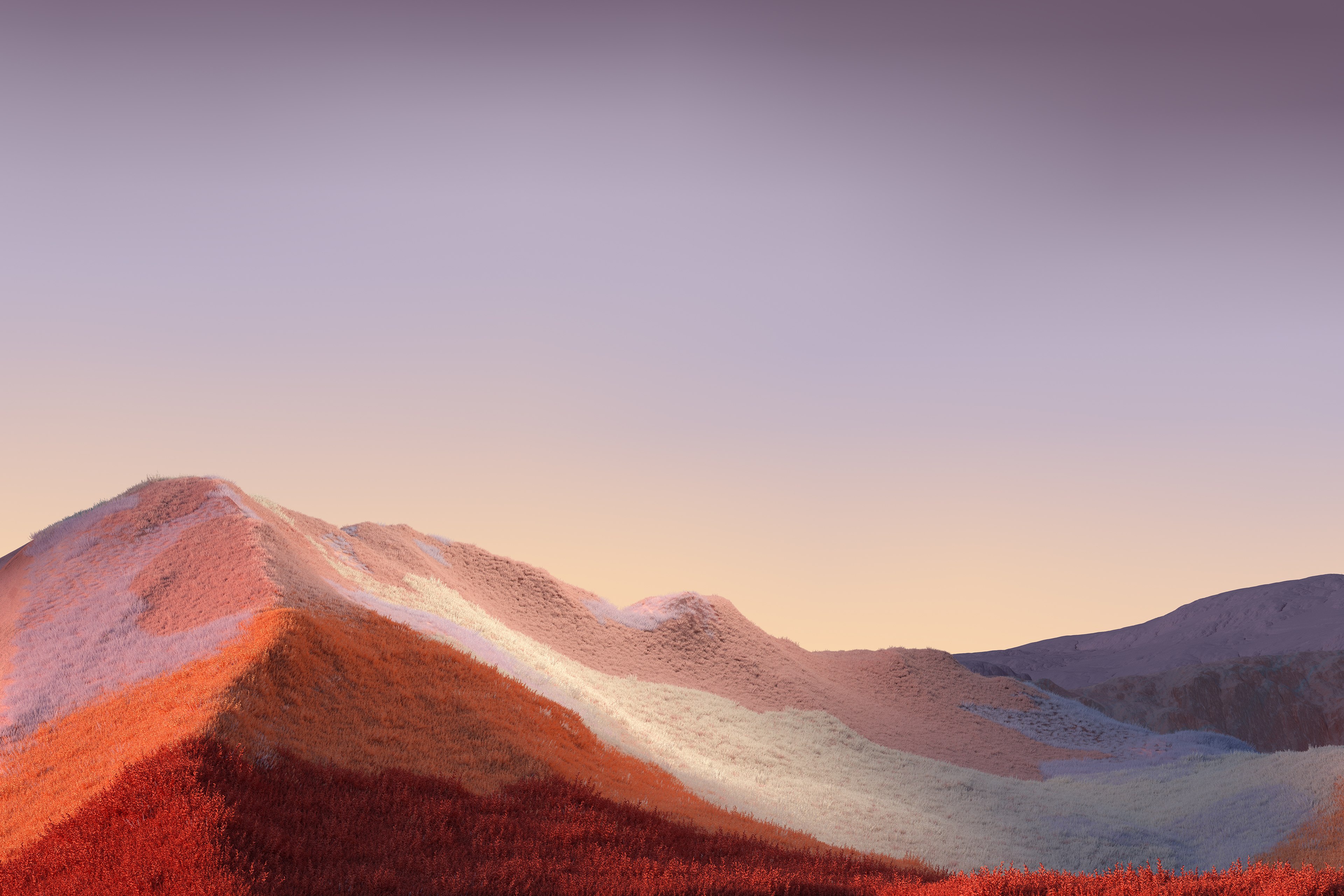 Microsoft Surface, Paisagem, Campo de grama, Colinas, Céu limpo, Stock