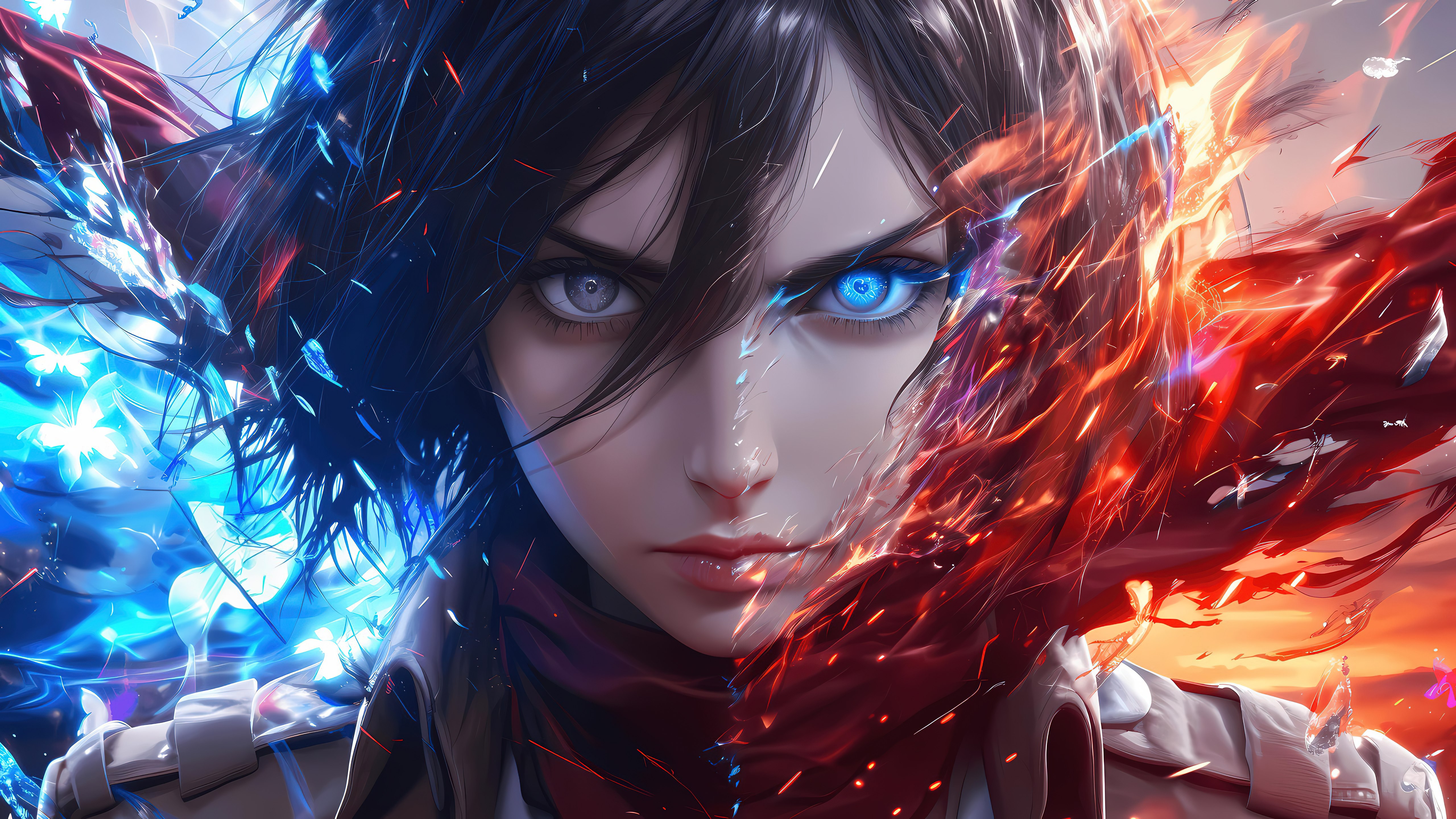 Mikasa Ackerman, Arte de IA, Attack on Titan, 5K