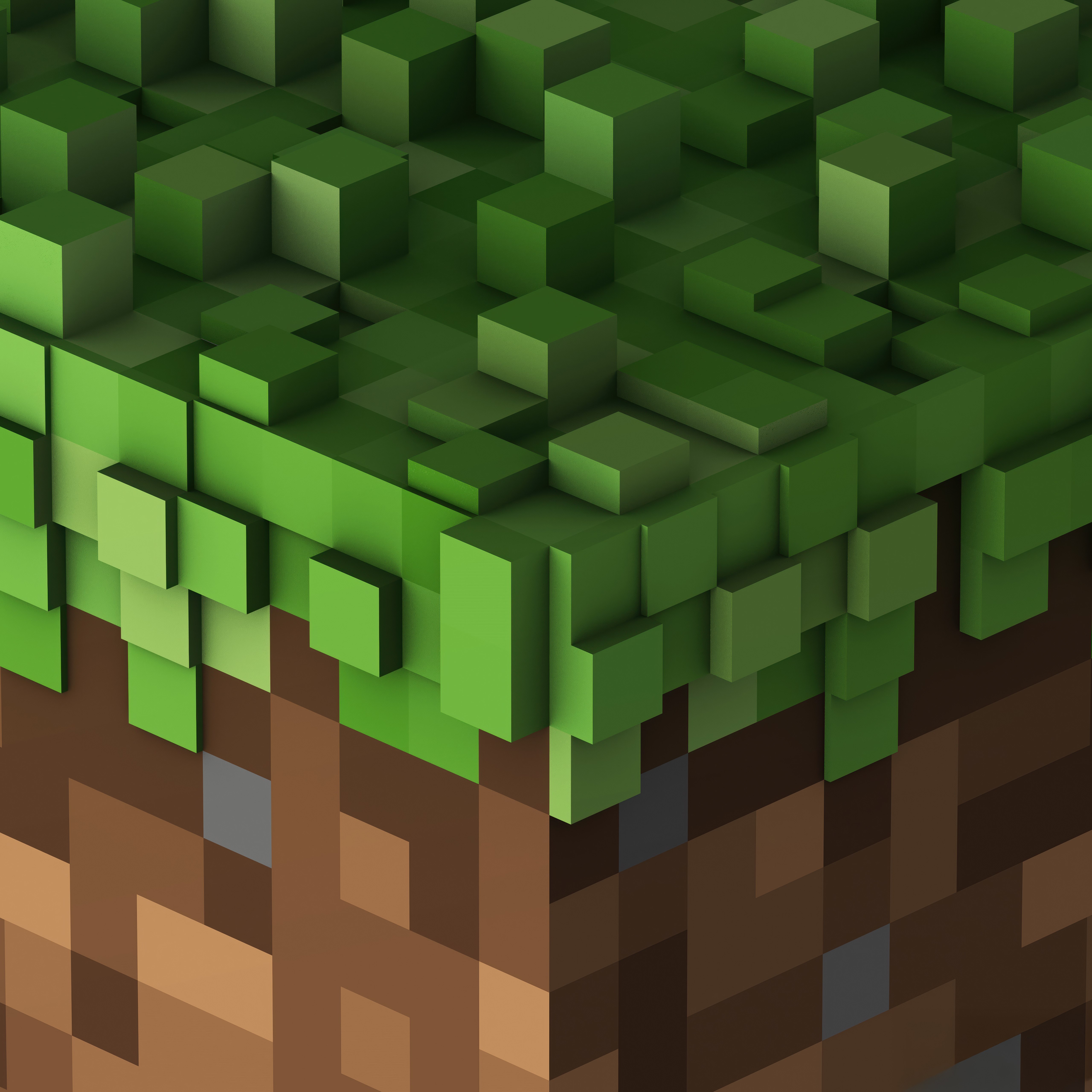 Minecraft, Blocos, Grama, Fundo abstrato, 5K