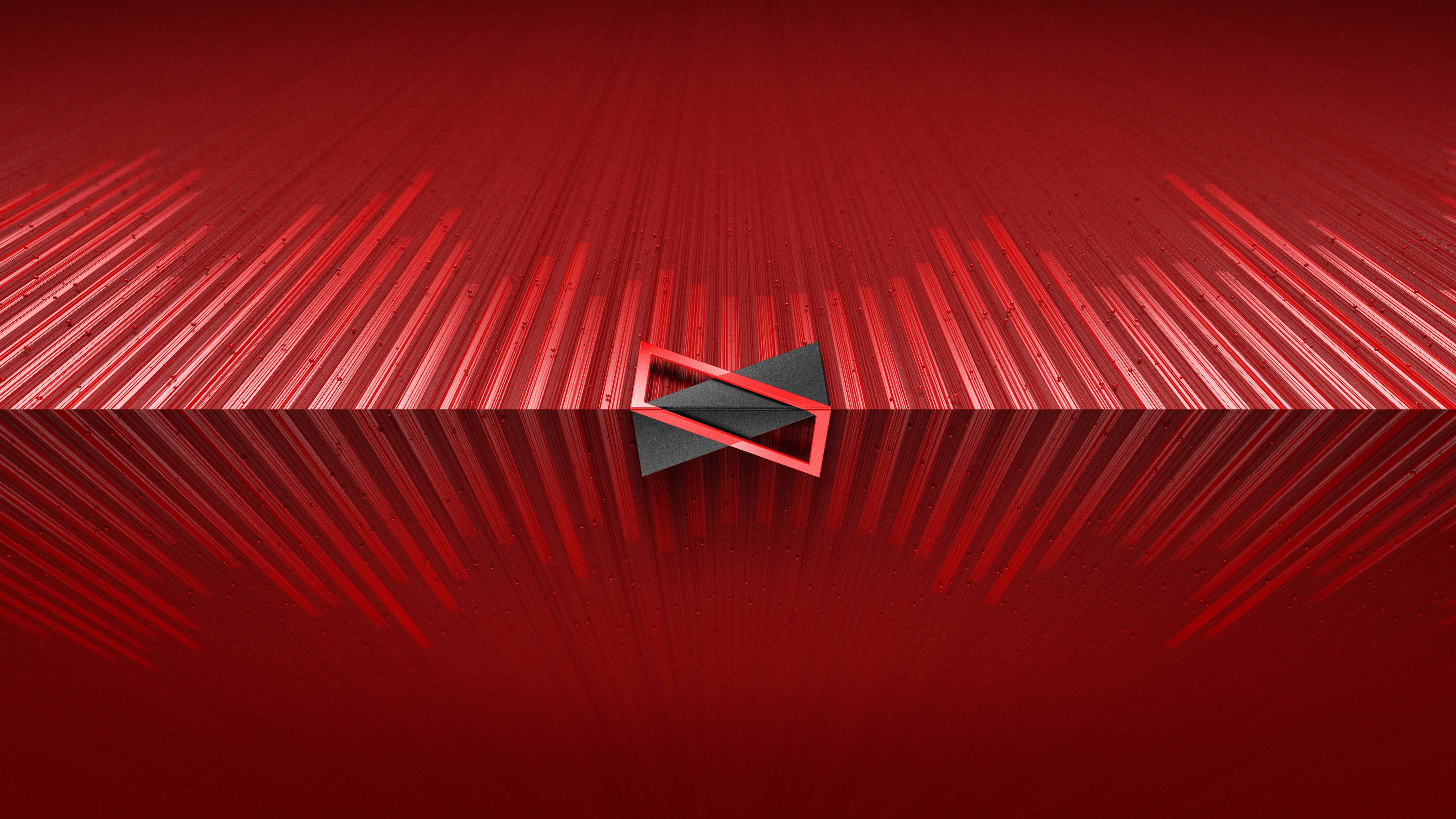 MKBHD, Abstrato vermelho, Fundo 3D, 5K, Linhas abstratas