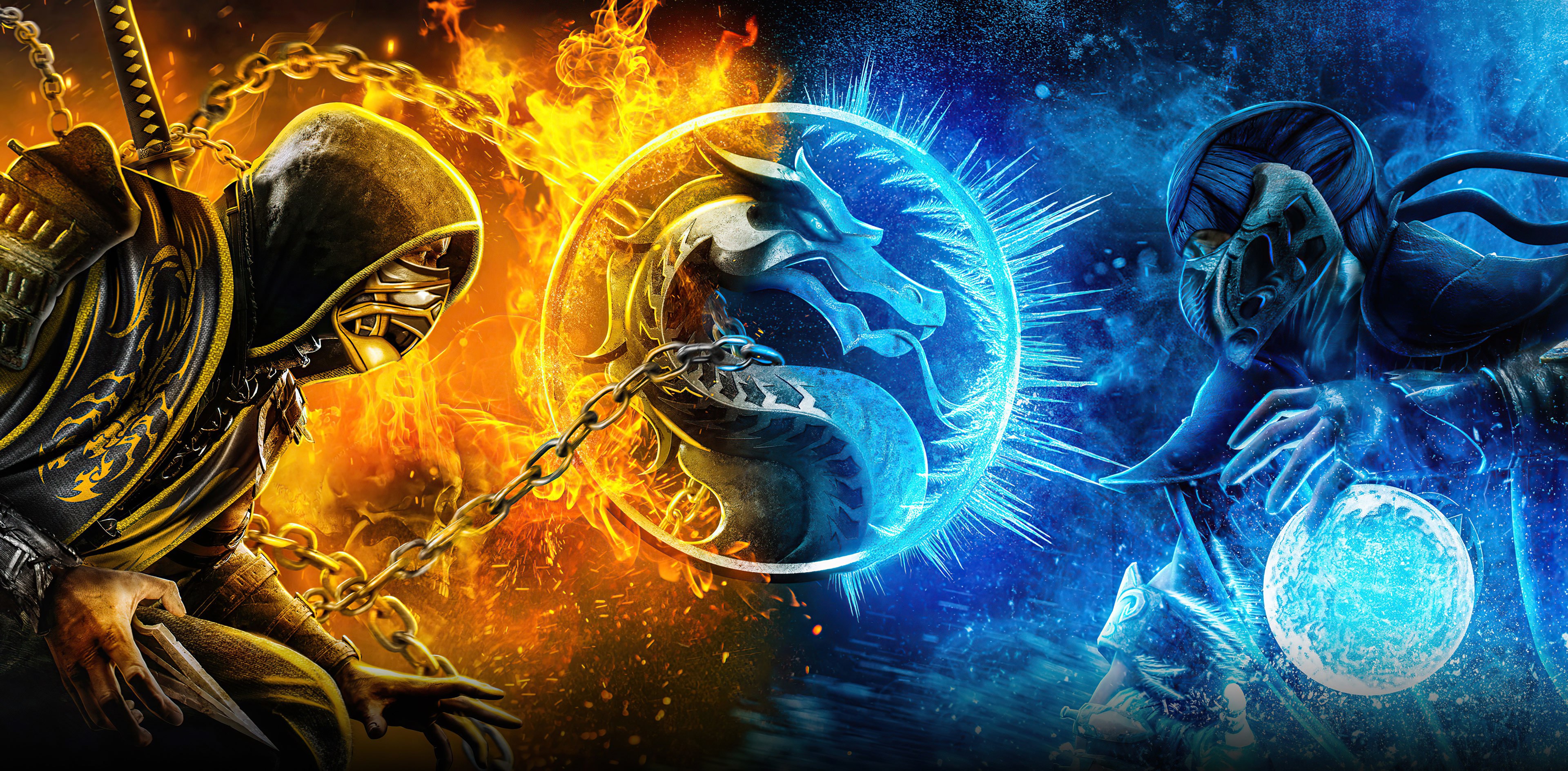 Mortal Kombat, Pôster de filme, Filmes de 2021, Sub-Zero, Scorpion