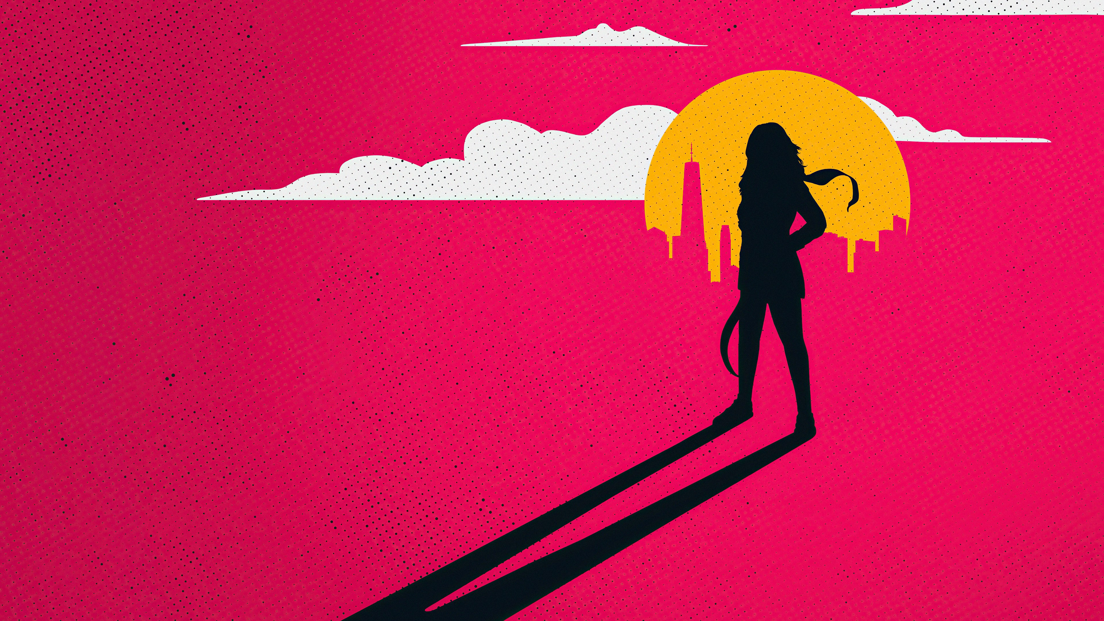 Ms. Marvel, Kamala Khan, Super-heróis da Marvel, Série de 2022, Séries de TV, Fundo rosa