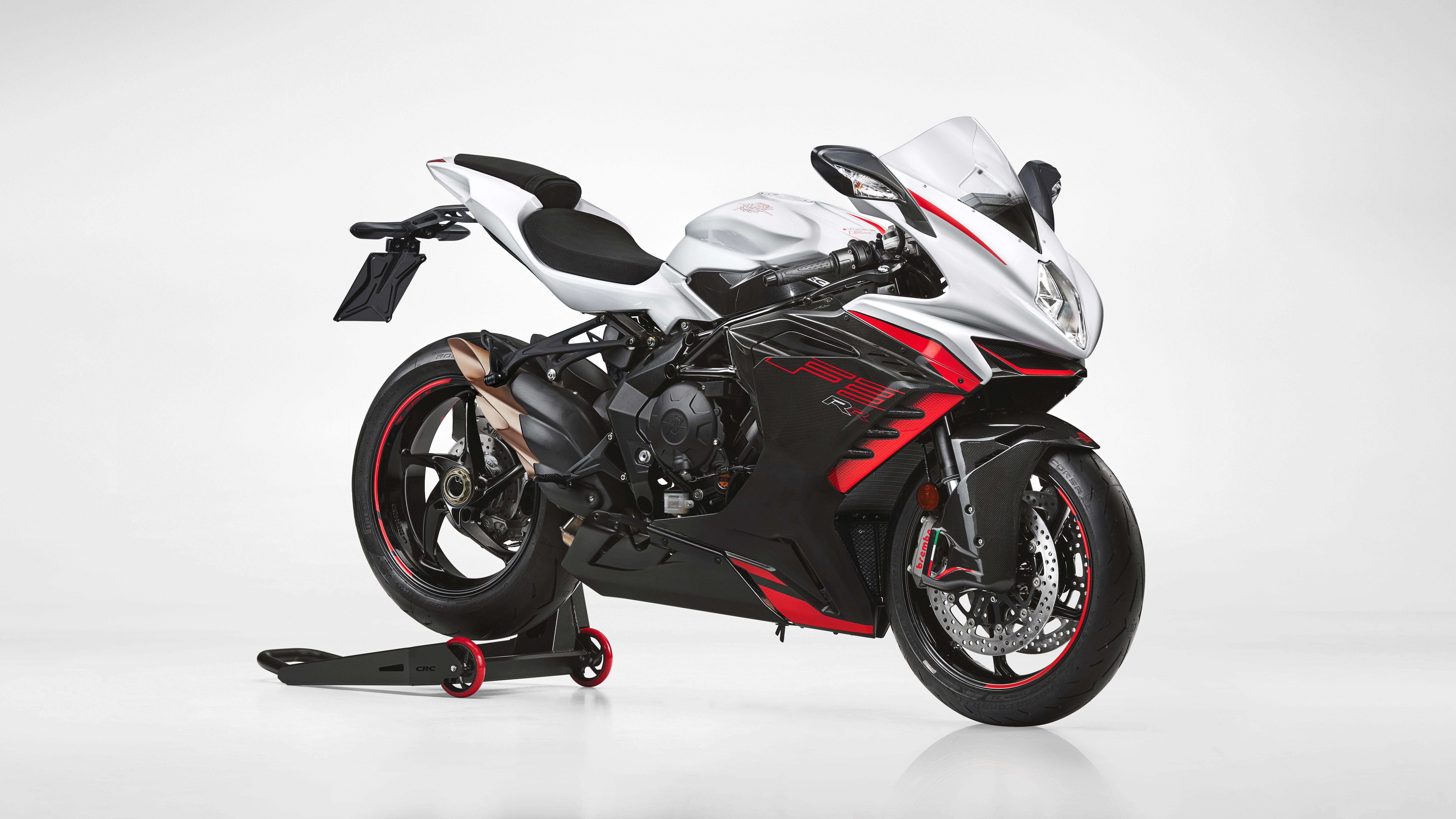 MV Agusta F3 RR, Motos esportivas, Fundo branco, 2022, 5K, 8K