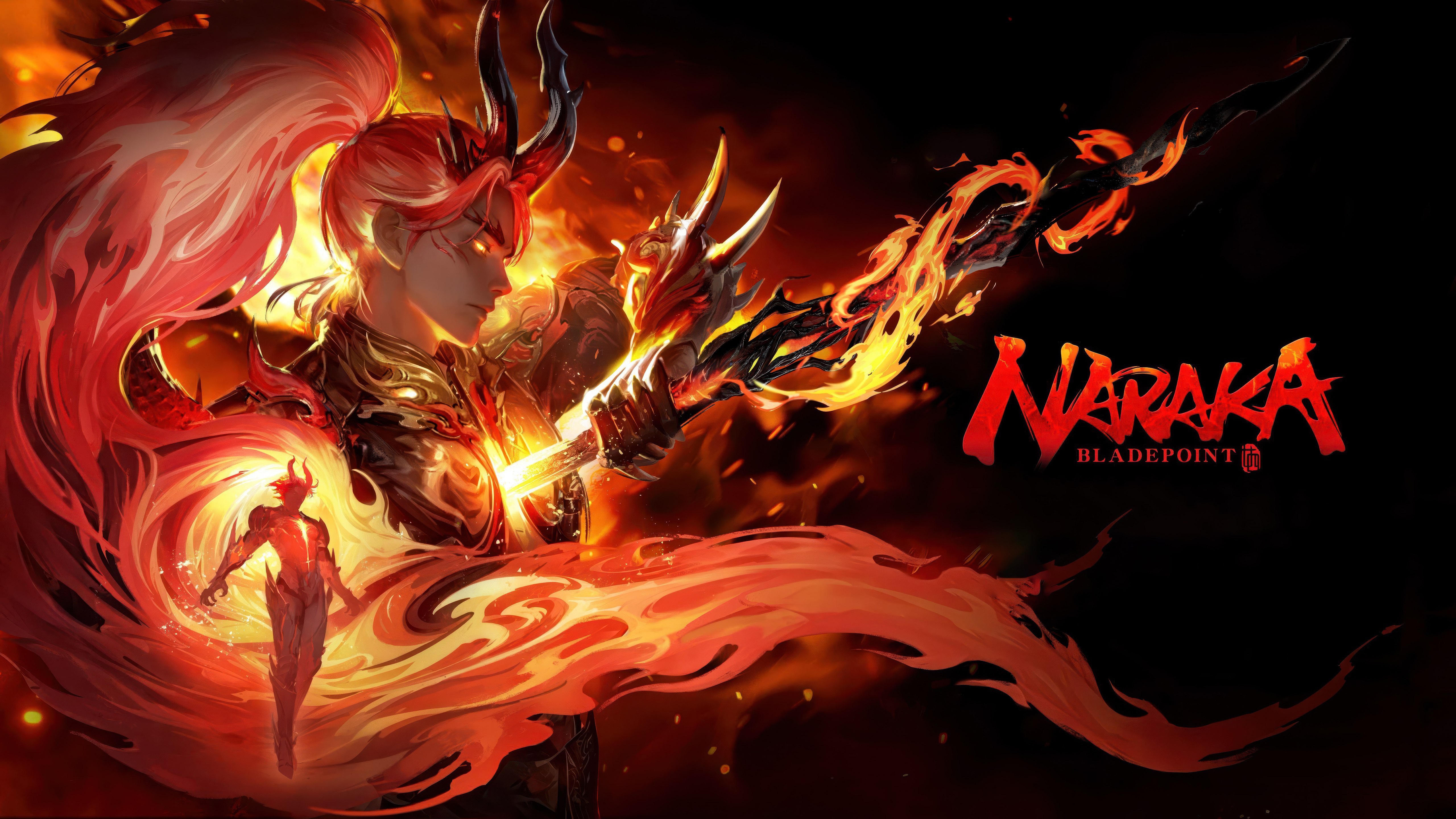 Naraka: Bladepoint, Temporada 16: Ignis, 5K, Jogos de 2025, Vermelho escuro