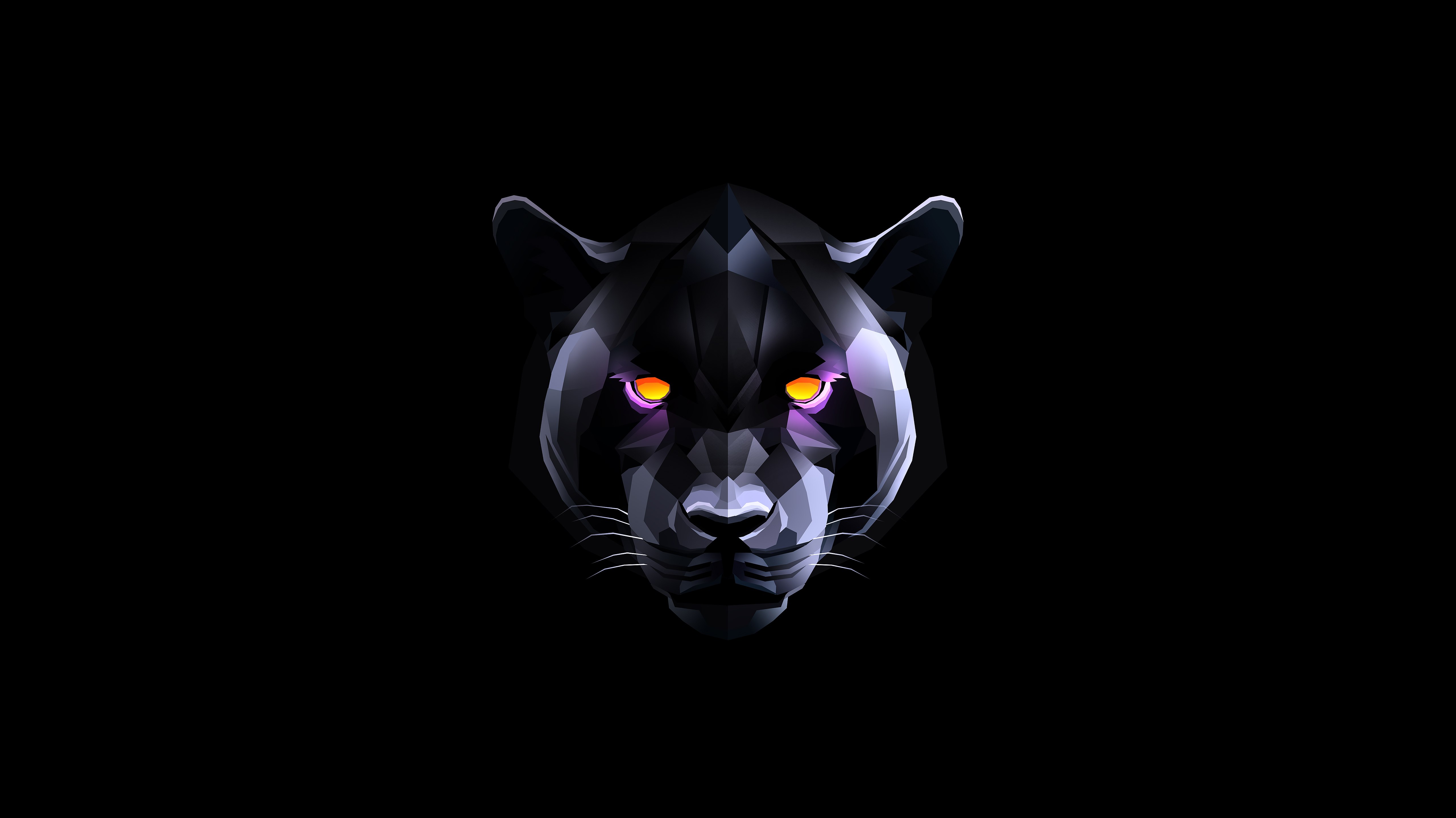 Pantera Negra, Fundo preto, AMOLED, 5K