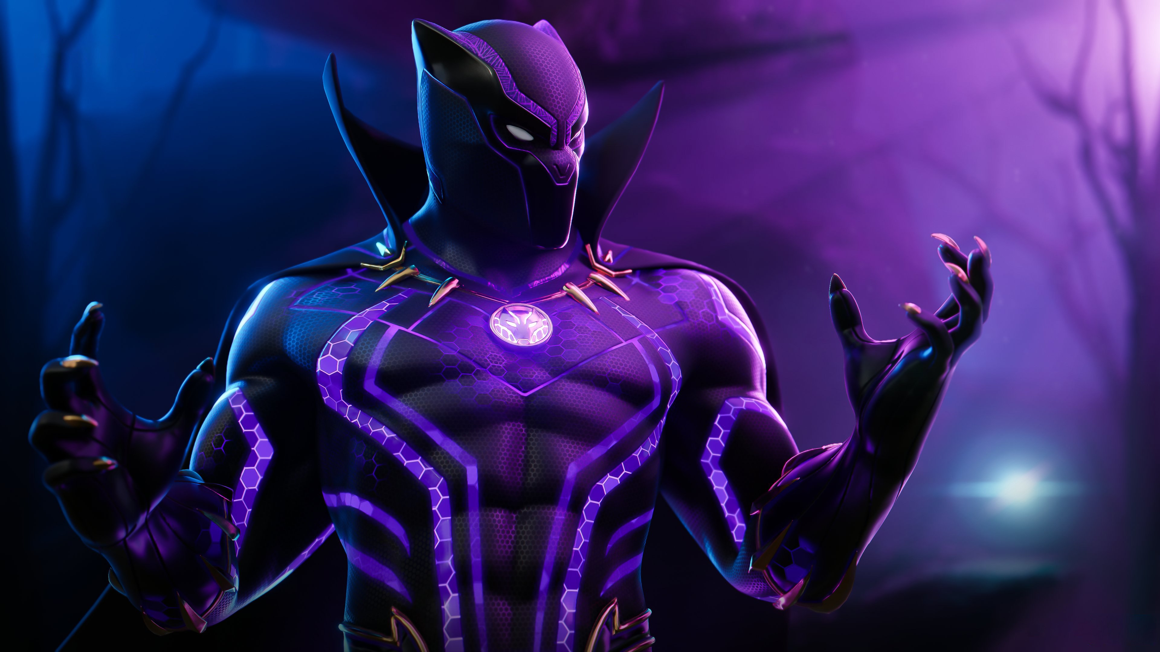 Pantera Negra, Neon, Fortnite, Skin, Jogos de 2020