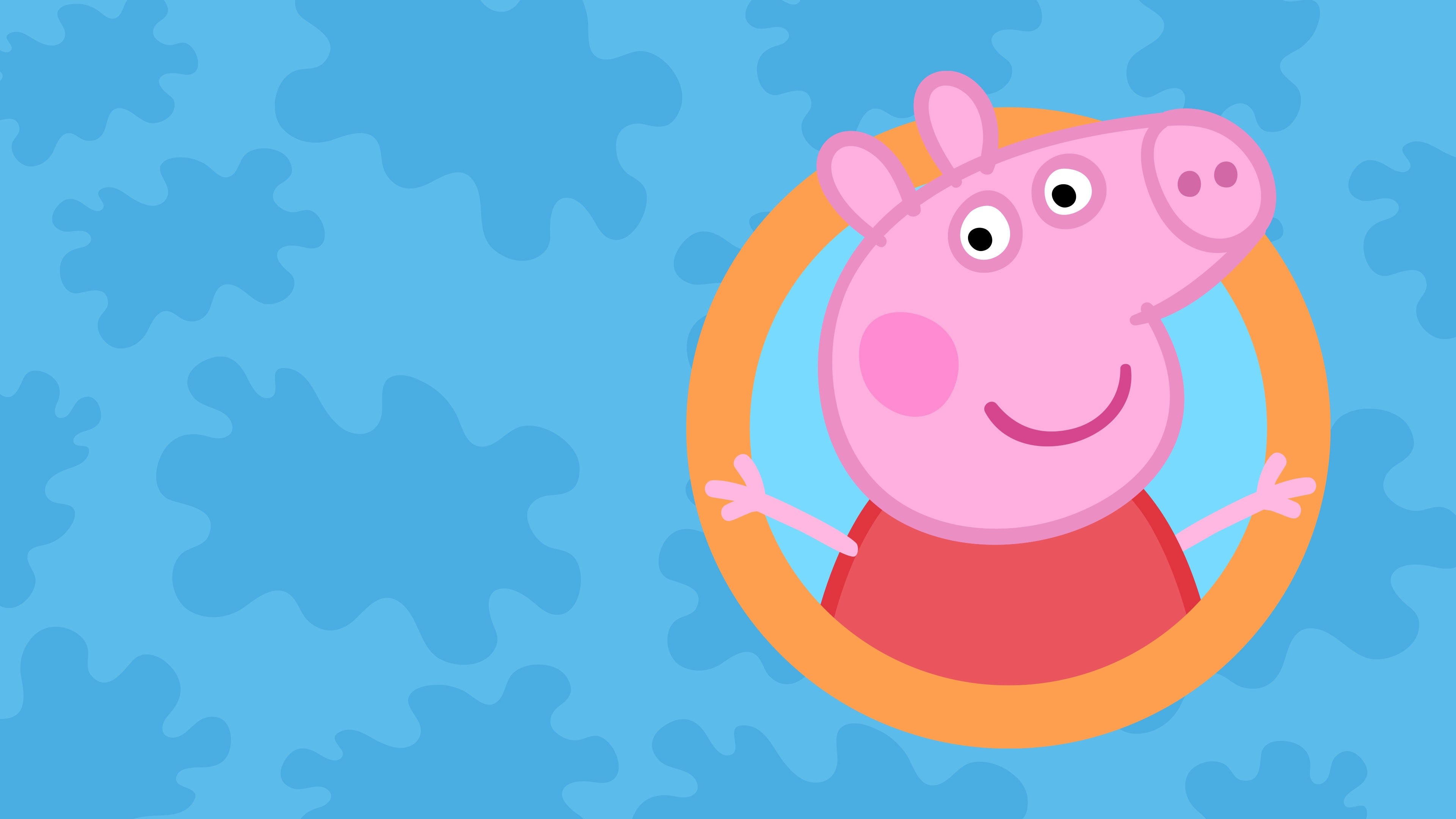 Peppa Pig, Fundo azul, Desenho animado