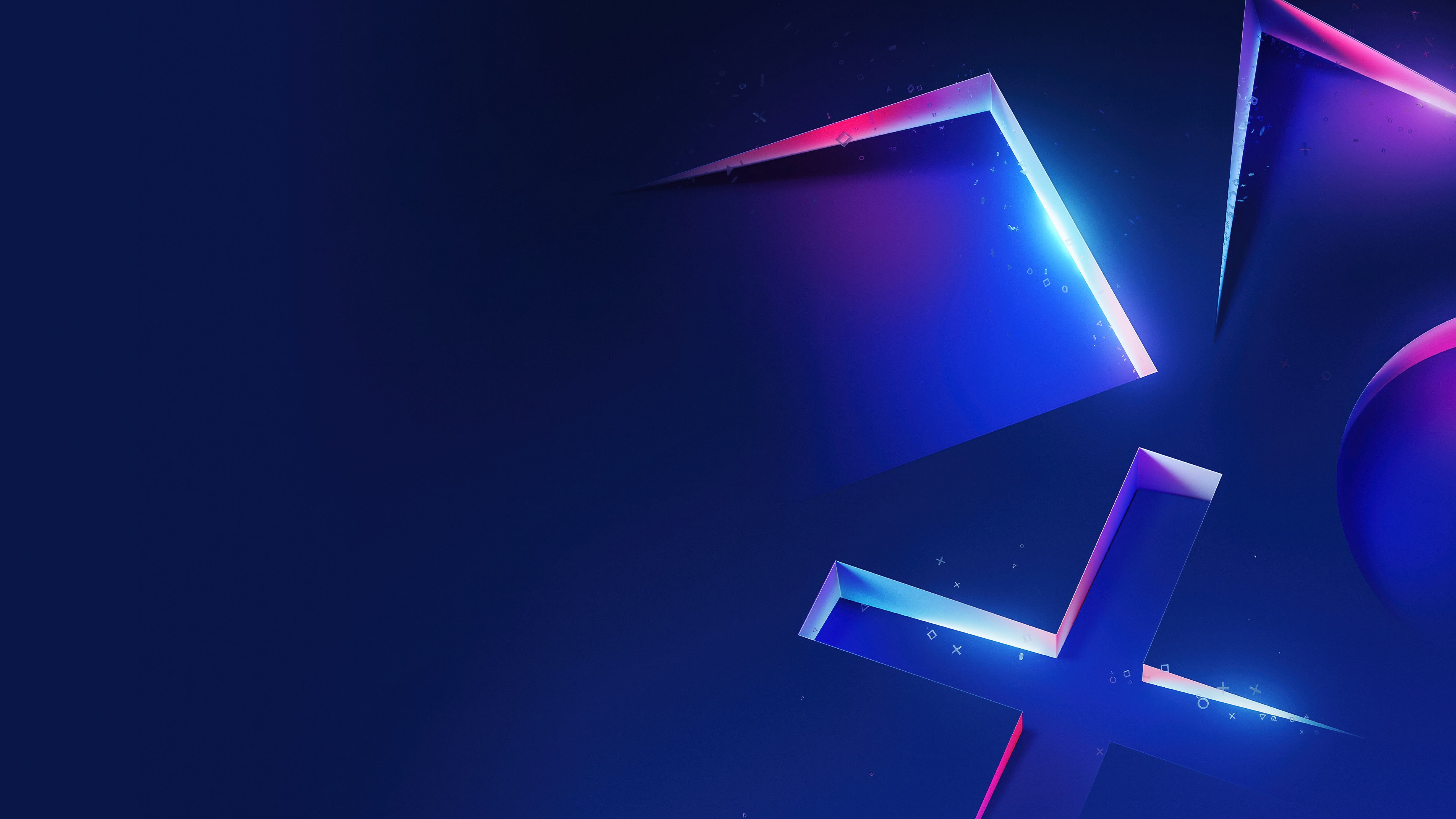 PlayStation, Estética azul, PlayStation Gaming, Controle de PlayStation, 5K, Neon, Geométrico, Futurista