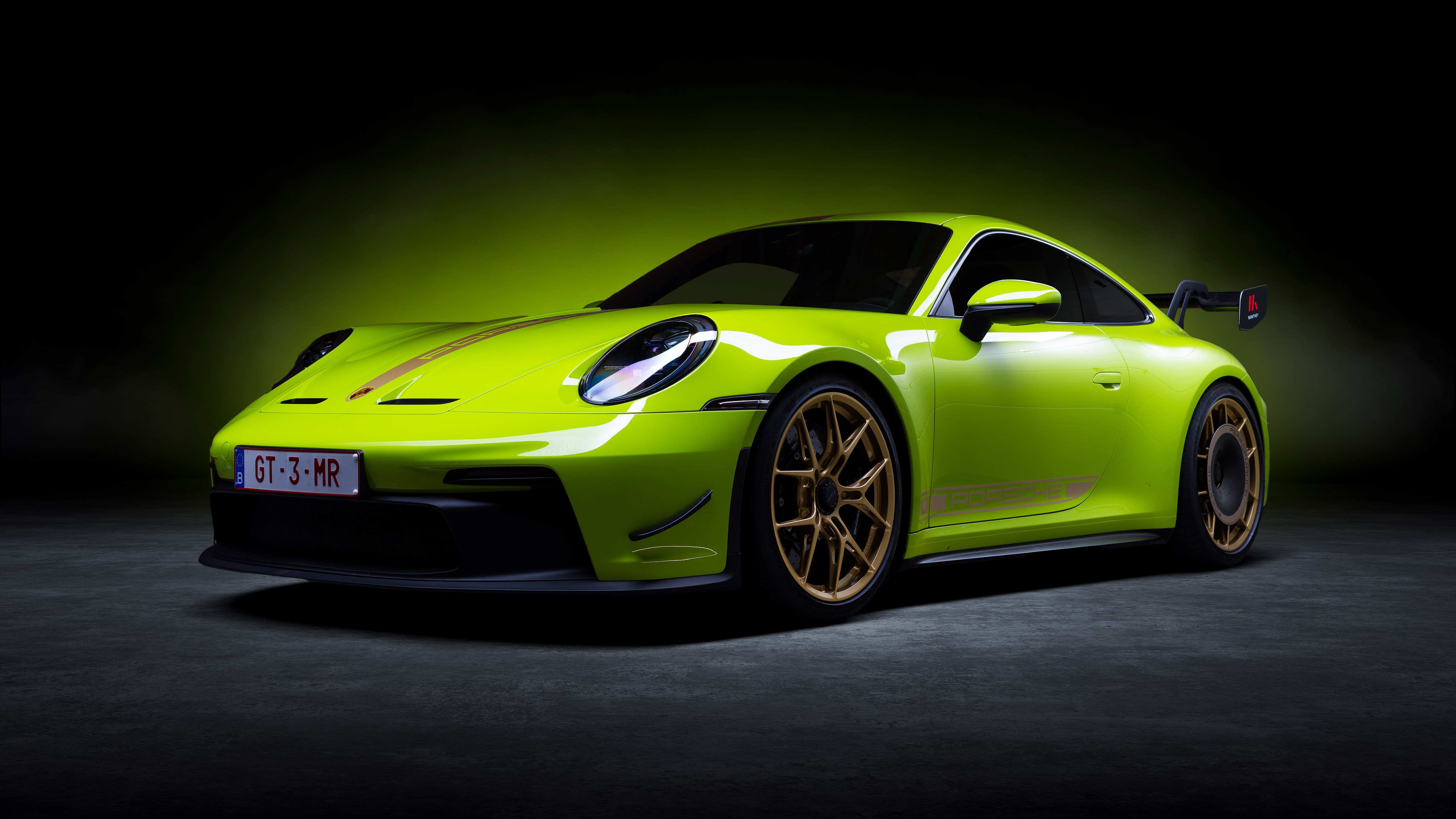 Porsche 911 GT3, Carro de performance, 5K, Fundo escuro