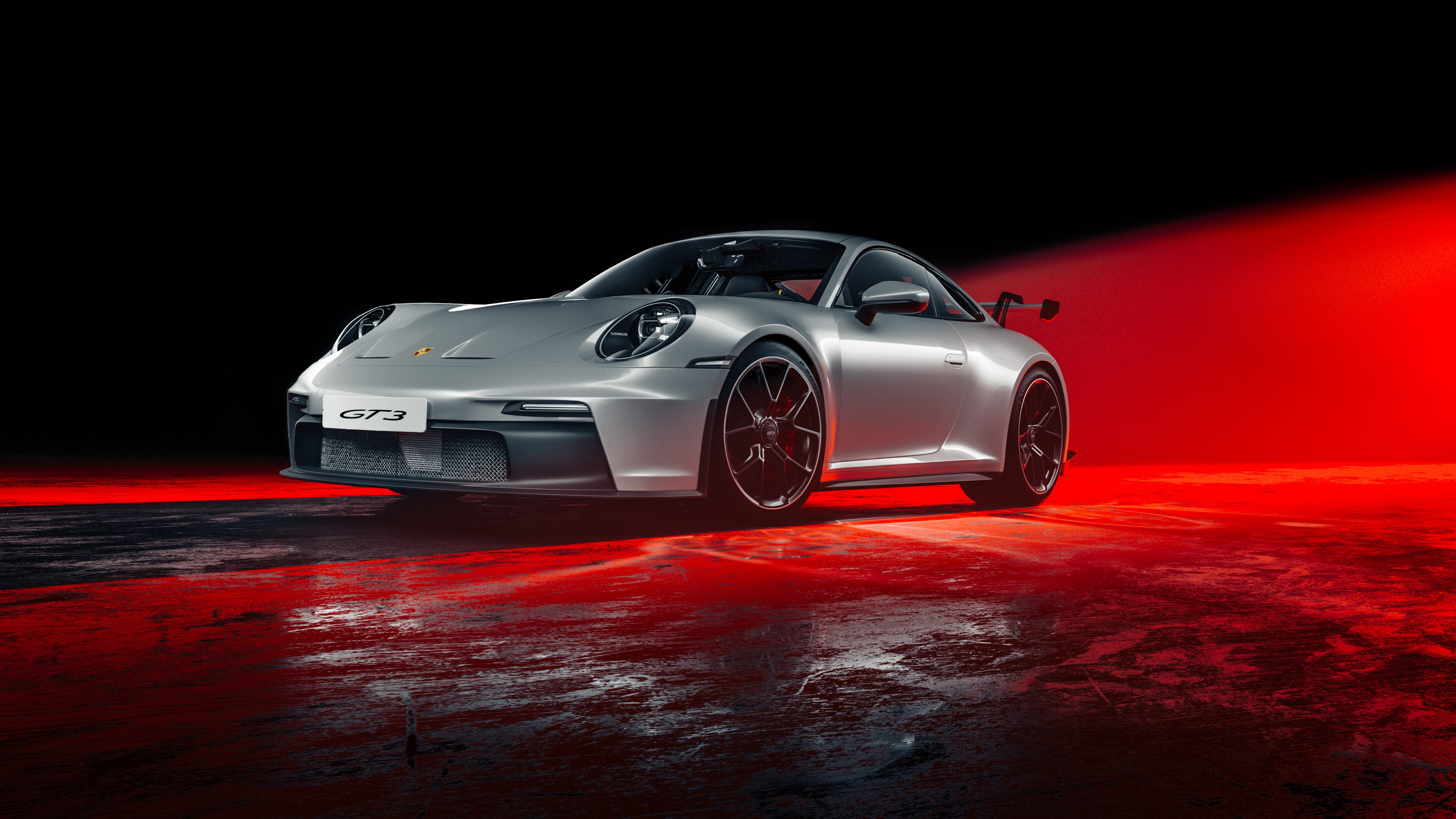 Porsche 911 GT3, Luz vermelha, Carros esportivos