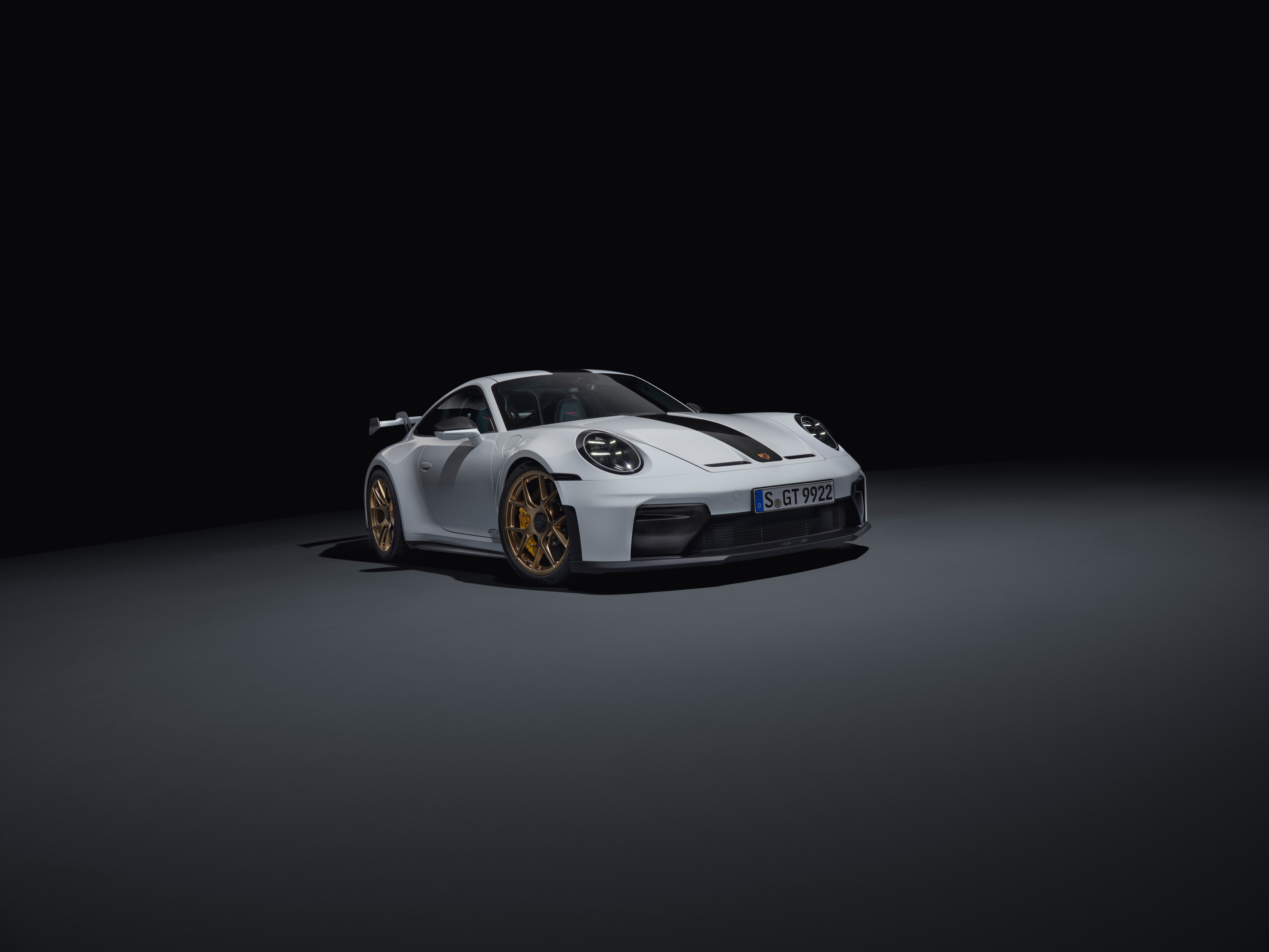 Porsche 911 GT3, Pacote Weissach, 5K, 8K, Fundo escuro