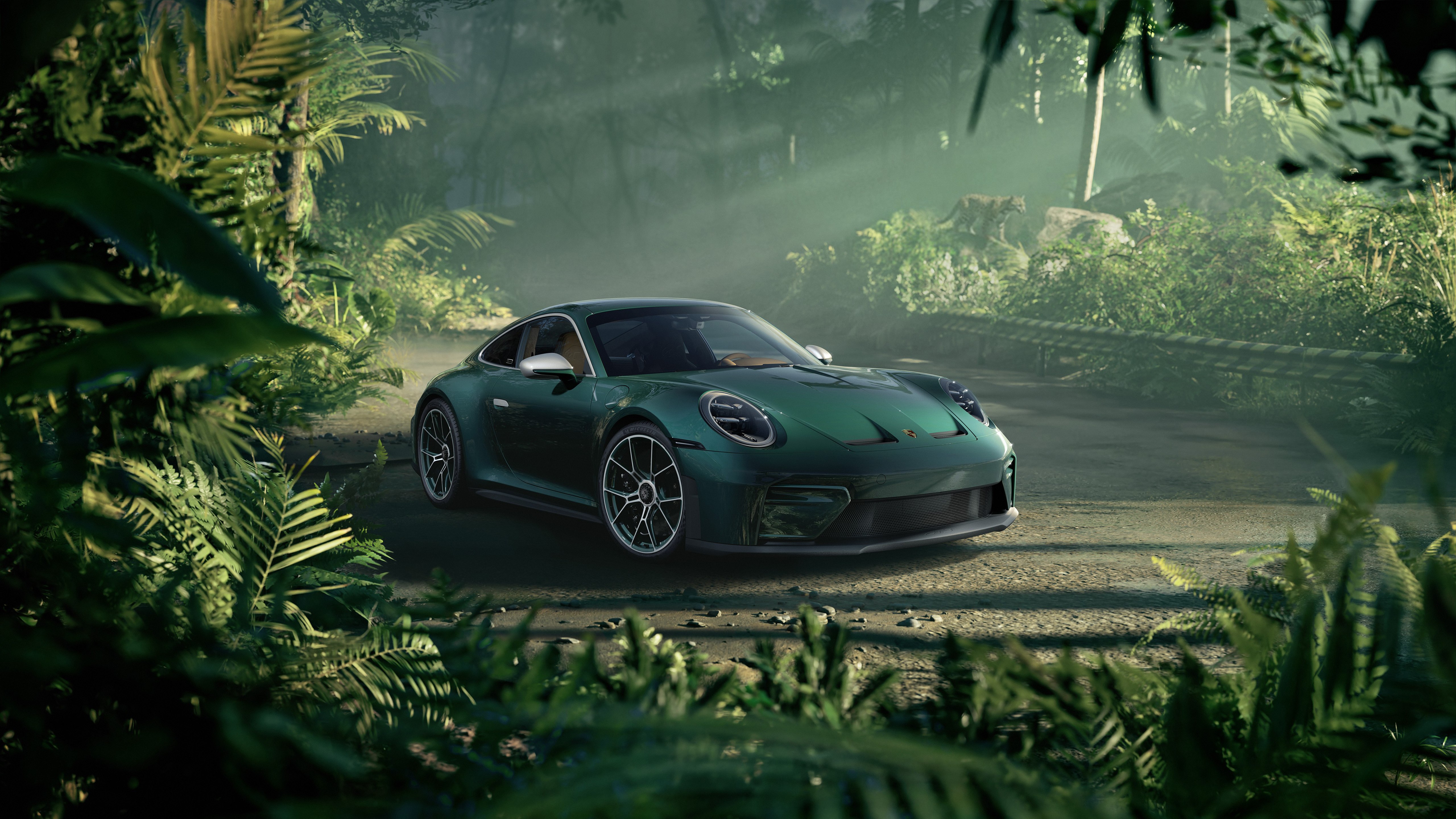 Porsche 911 GT3 Touring Icons of Latin America, 5K, Porsche 911 GT3 Touring, Estética verde