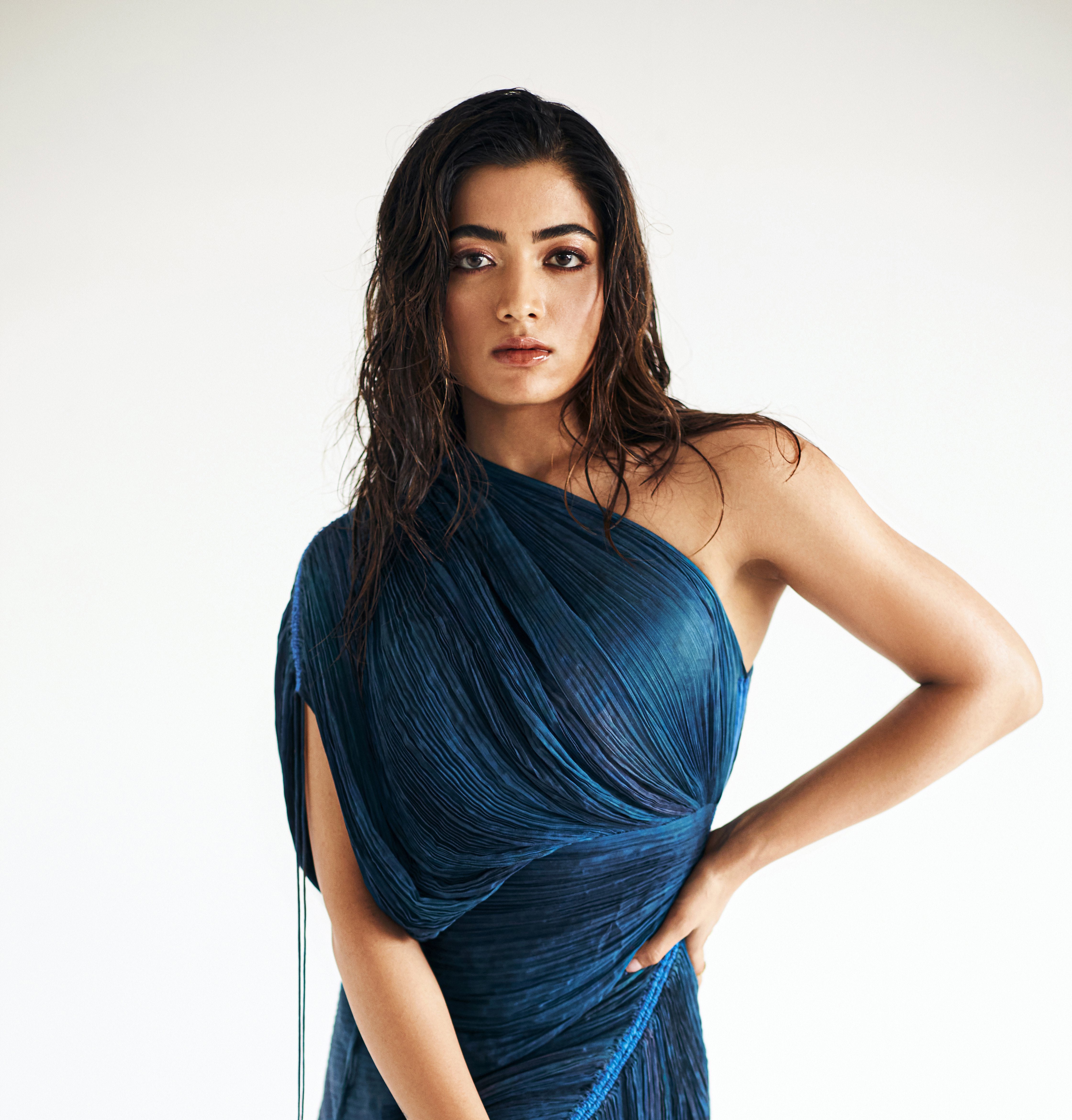 Rashmika Mandanna, Retrato, Atriz indiana, Fundo branco