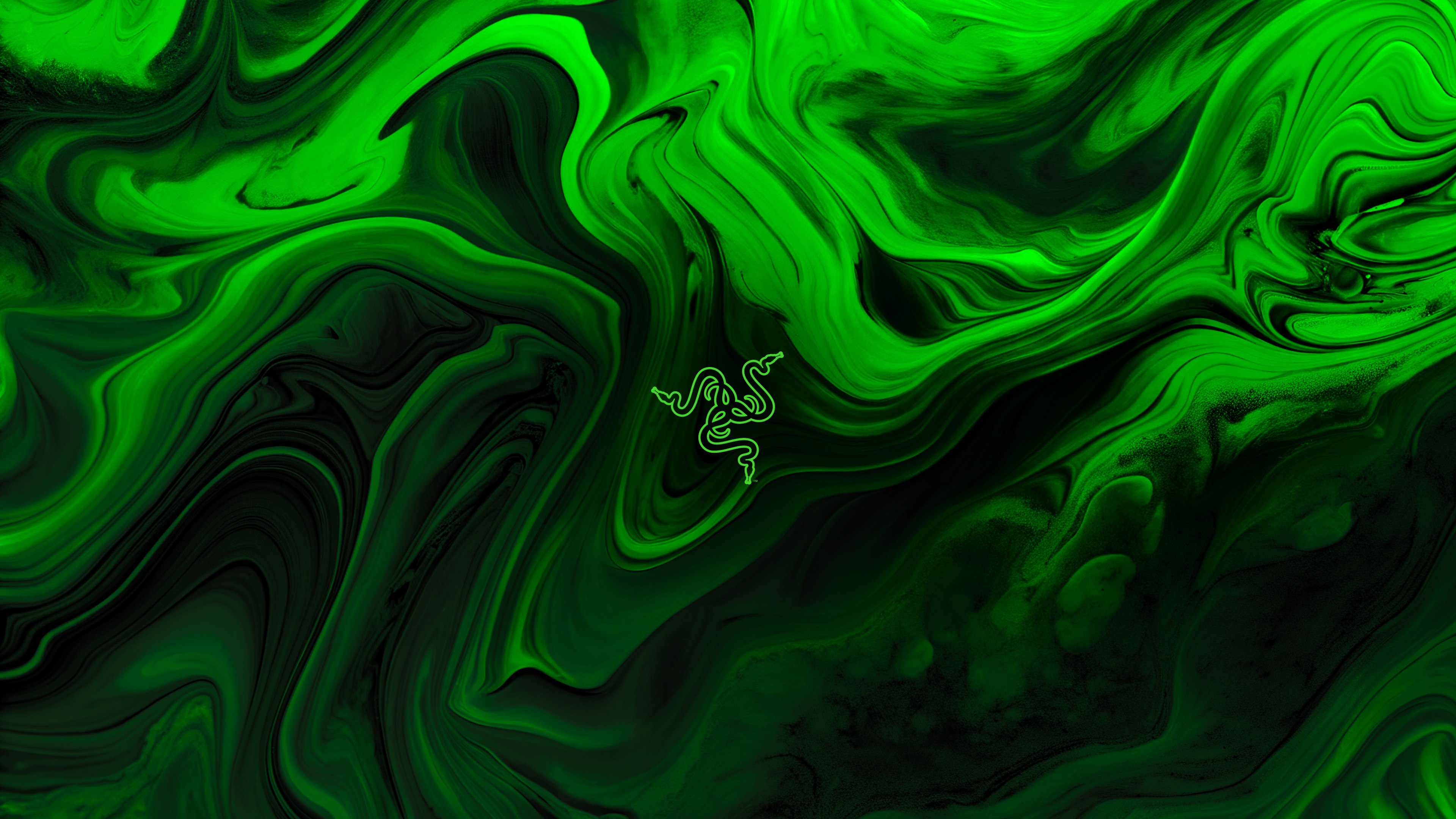 Razer, Abstrato verde, Fundo verde, Fundo abstrato