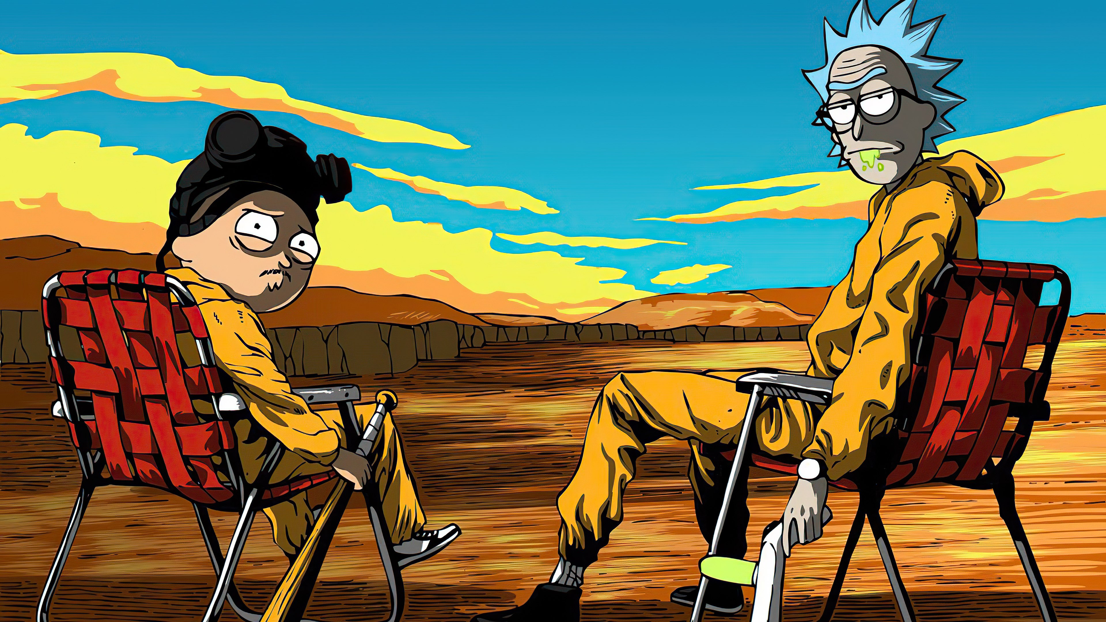 Rick and Morty, Breaking Bad, Séries de TV, Rick Sanchez como Walter White, Morty Smith como Jesse Pinkman