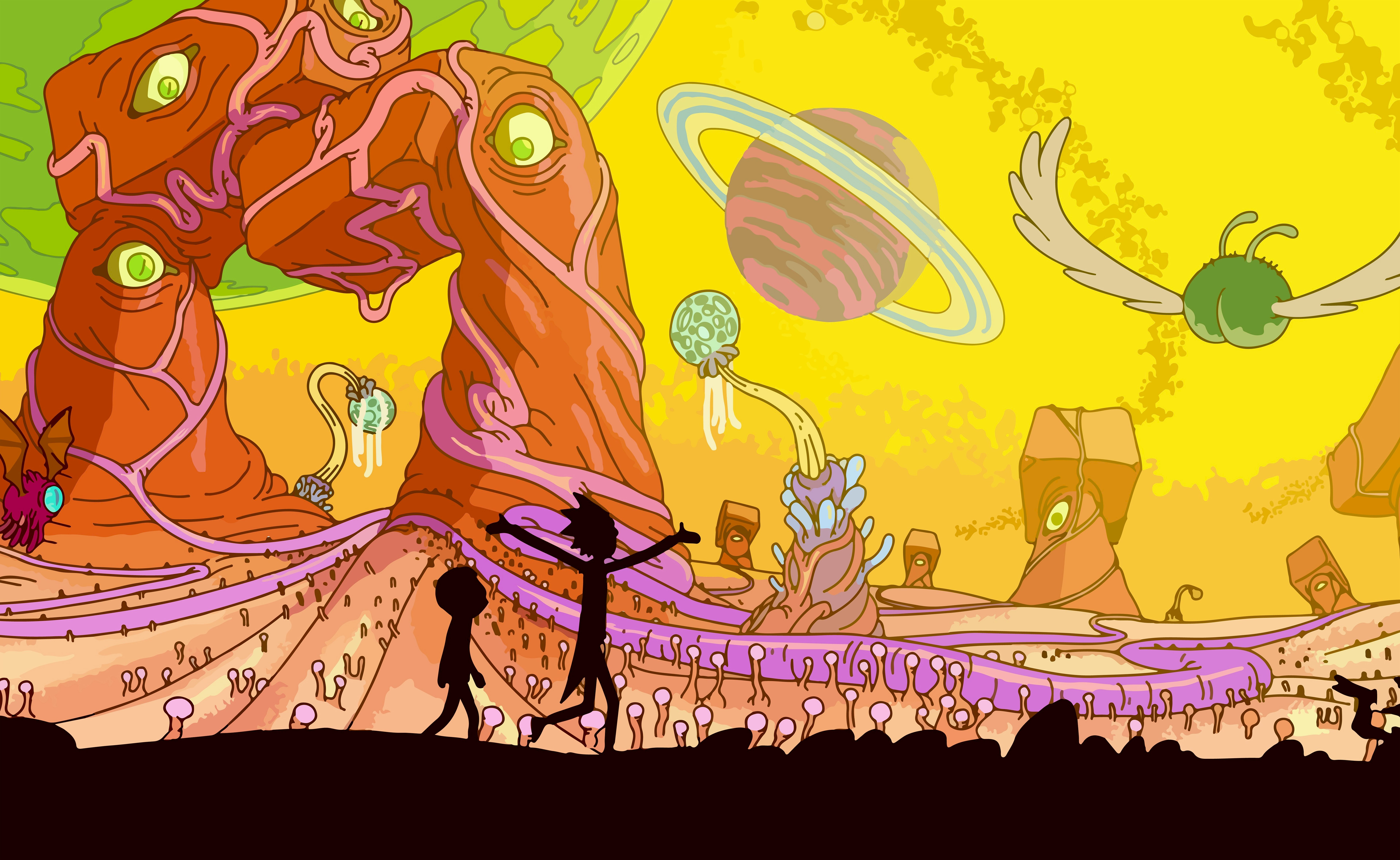 Rick and Morty, Desenho animado, Rick Sanchez, Morty Smith, Séries de TV, 5K, 8K