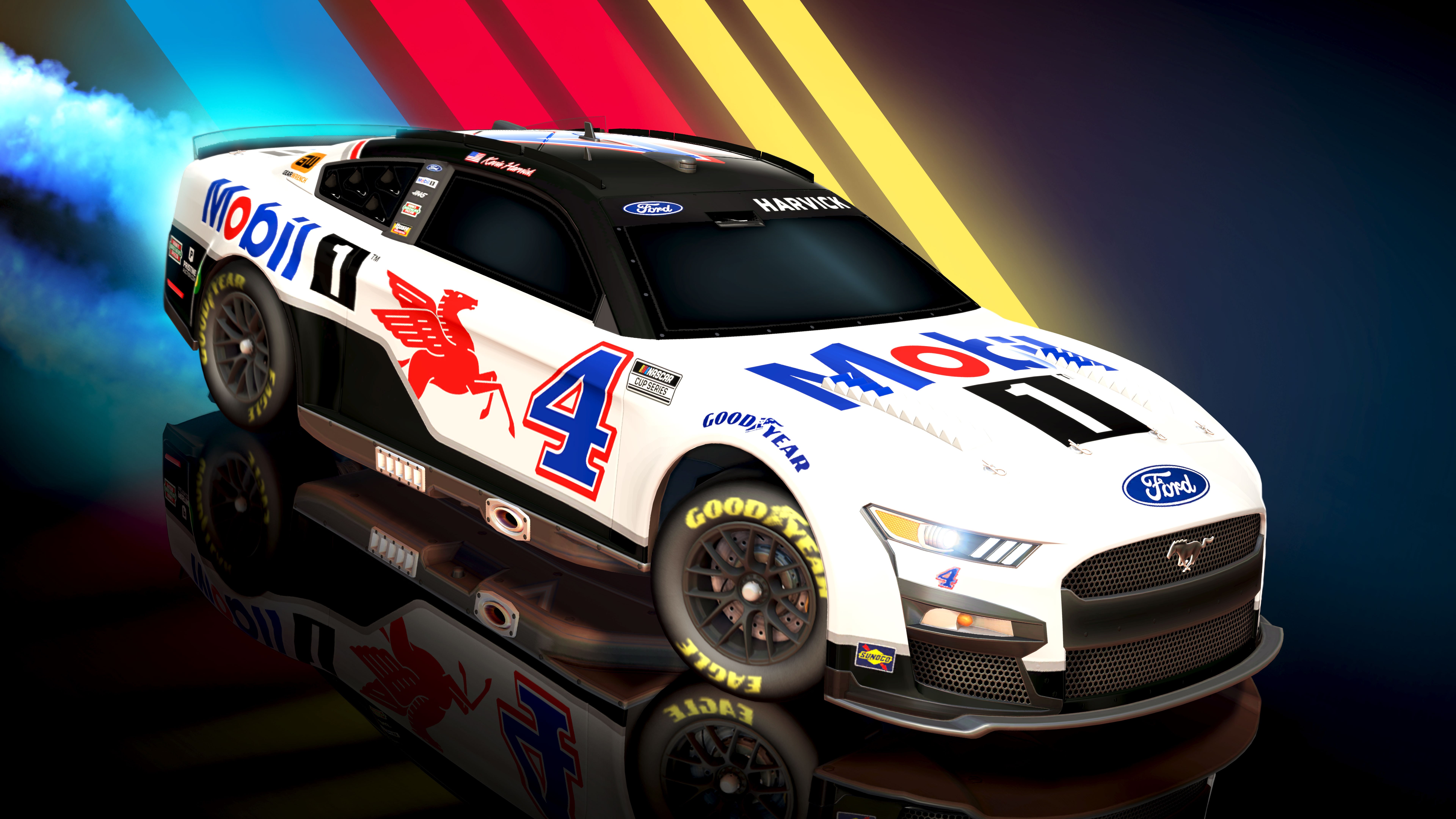 Rocket League, Carro de corrida da NASCAR, Ford Mustang, 5K, 8K