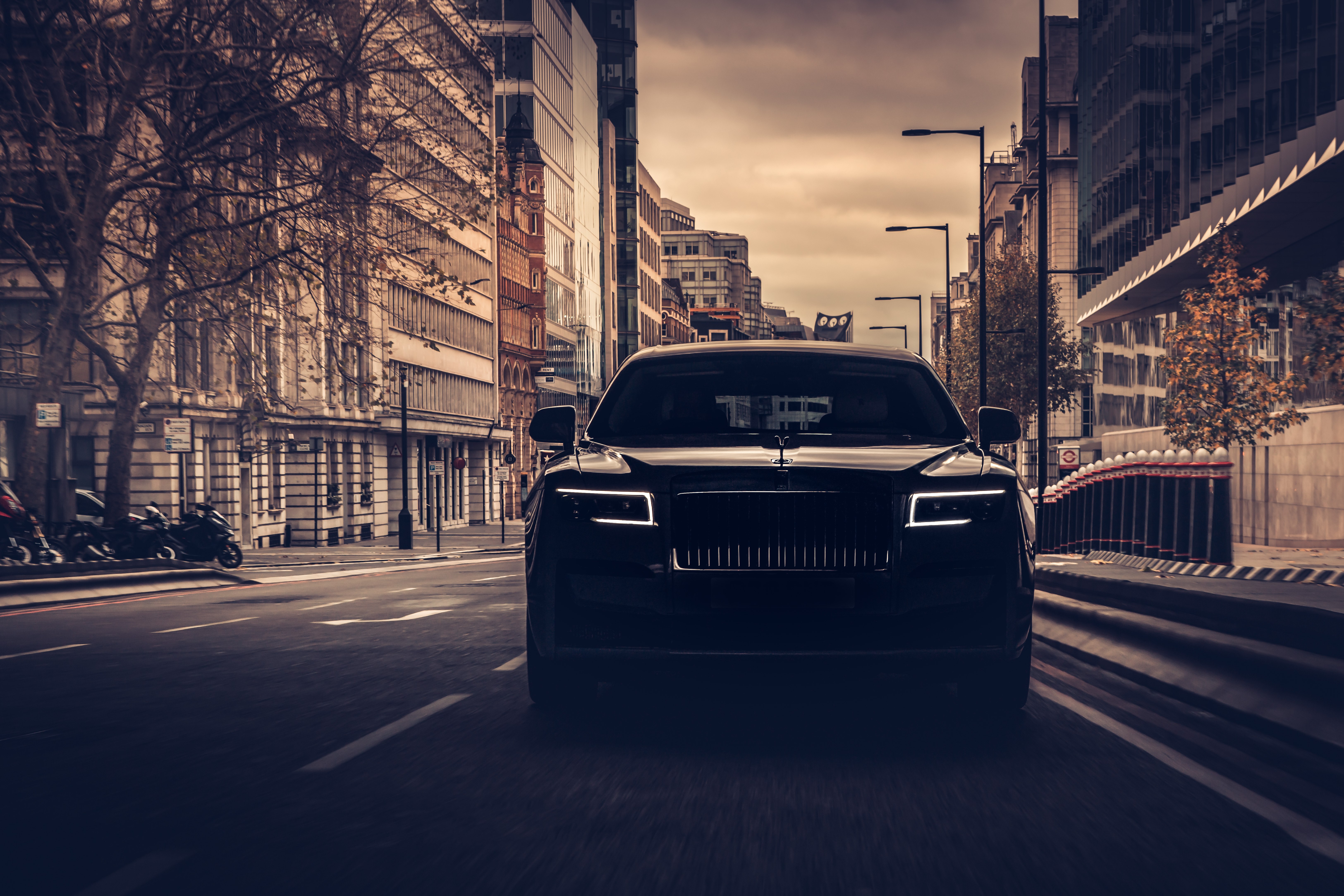 Rolls-Royce Ghost, Escuro, 2021, Carros pretos, 5K