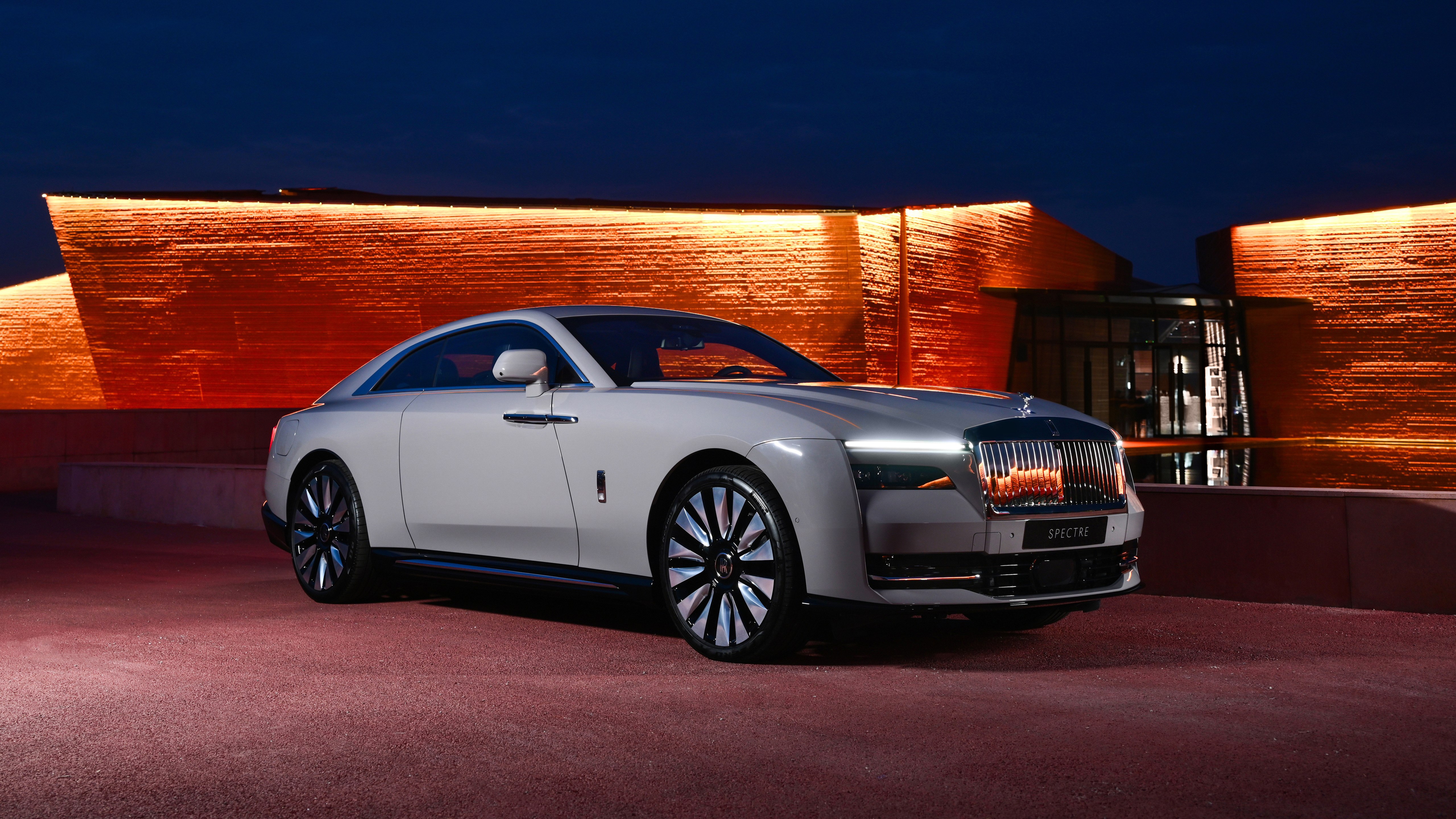 Rolls-Royce Spectre, 2024, 5K, EV de luxo, Noite