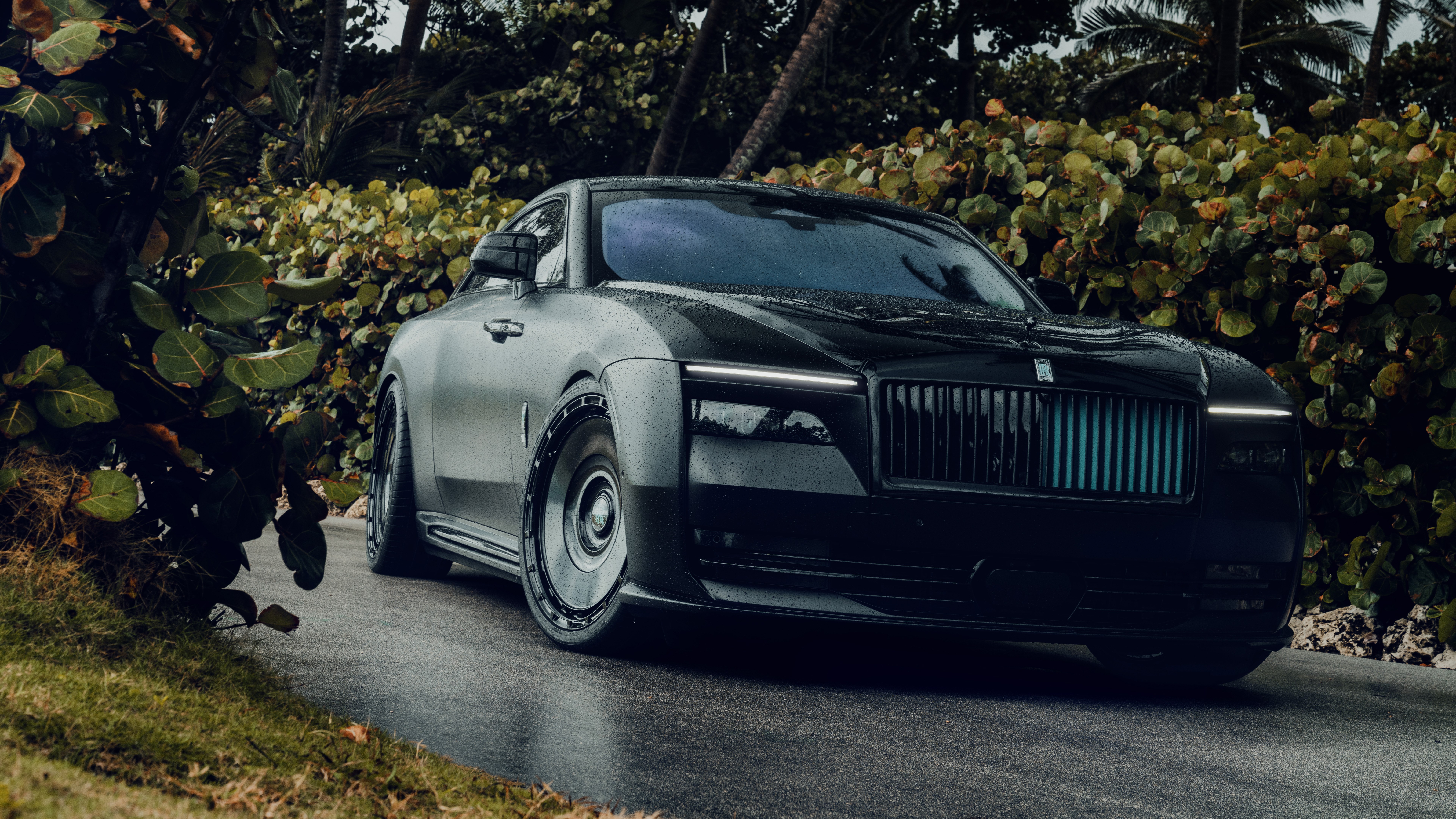 Rolls-Royce Spectre, Carros pretos, 5K, 8K