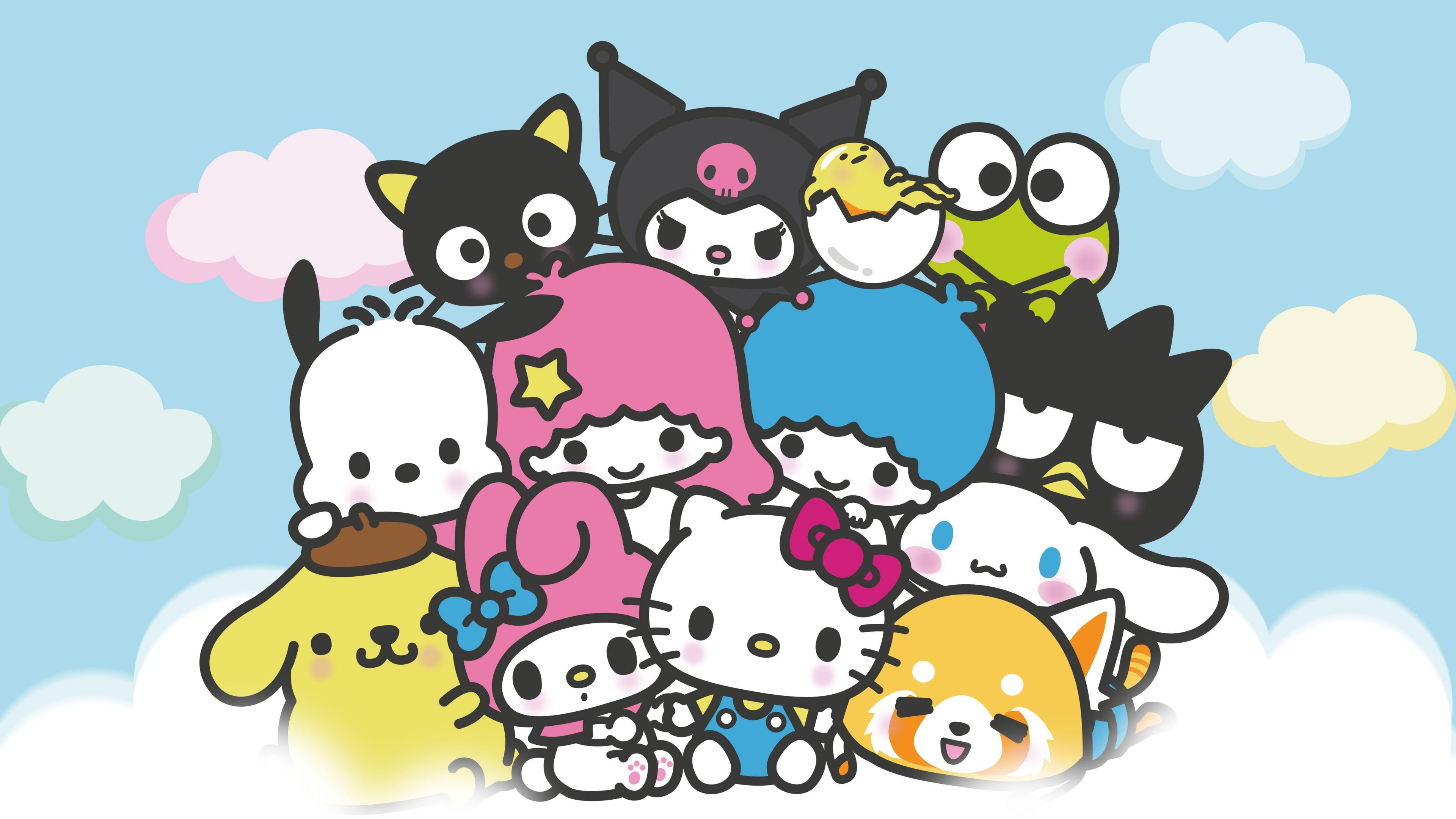 Sanrio, Pôster de personagem, Desenho fofo, My Melody, Hello Kitty