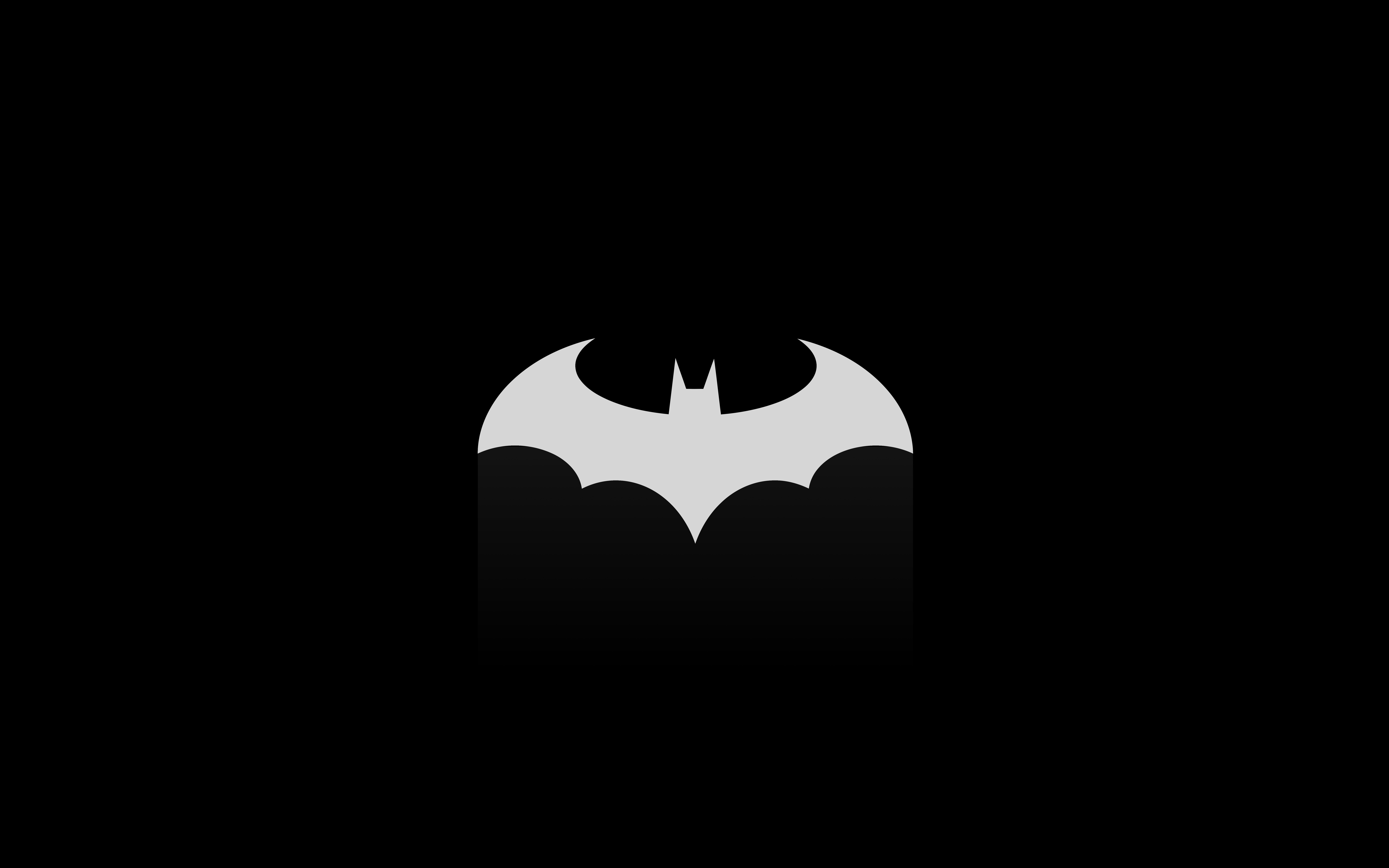 Símbolo do Batman, Fundo preto, Super-heróis da DC, AMOLED, 5K, 8K, 10K, Simples, Logo do Batman, Símbolo do morcego