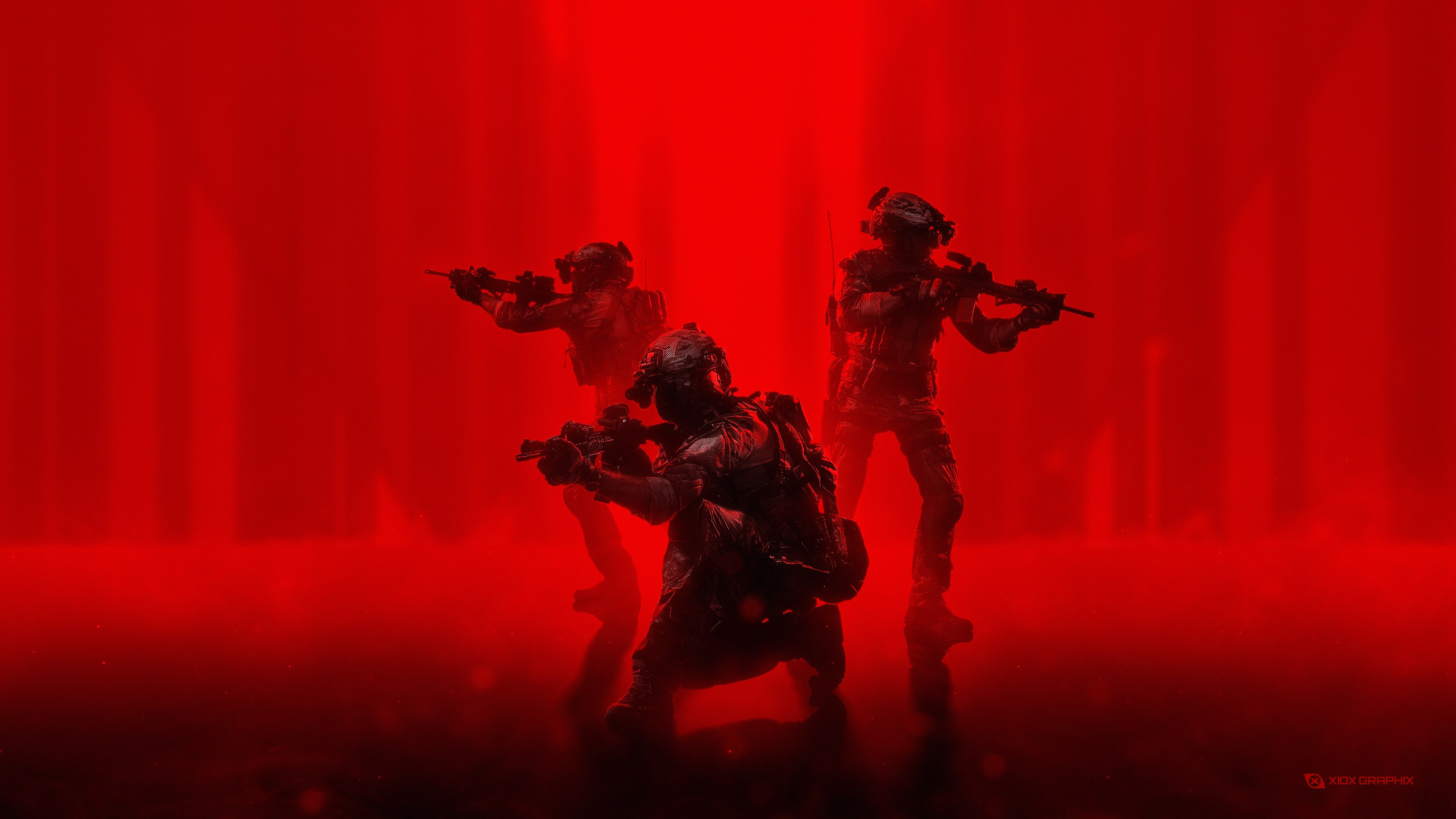 Soldados, Operação, Fundo vermelho