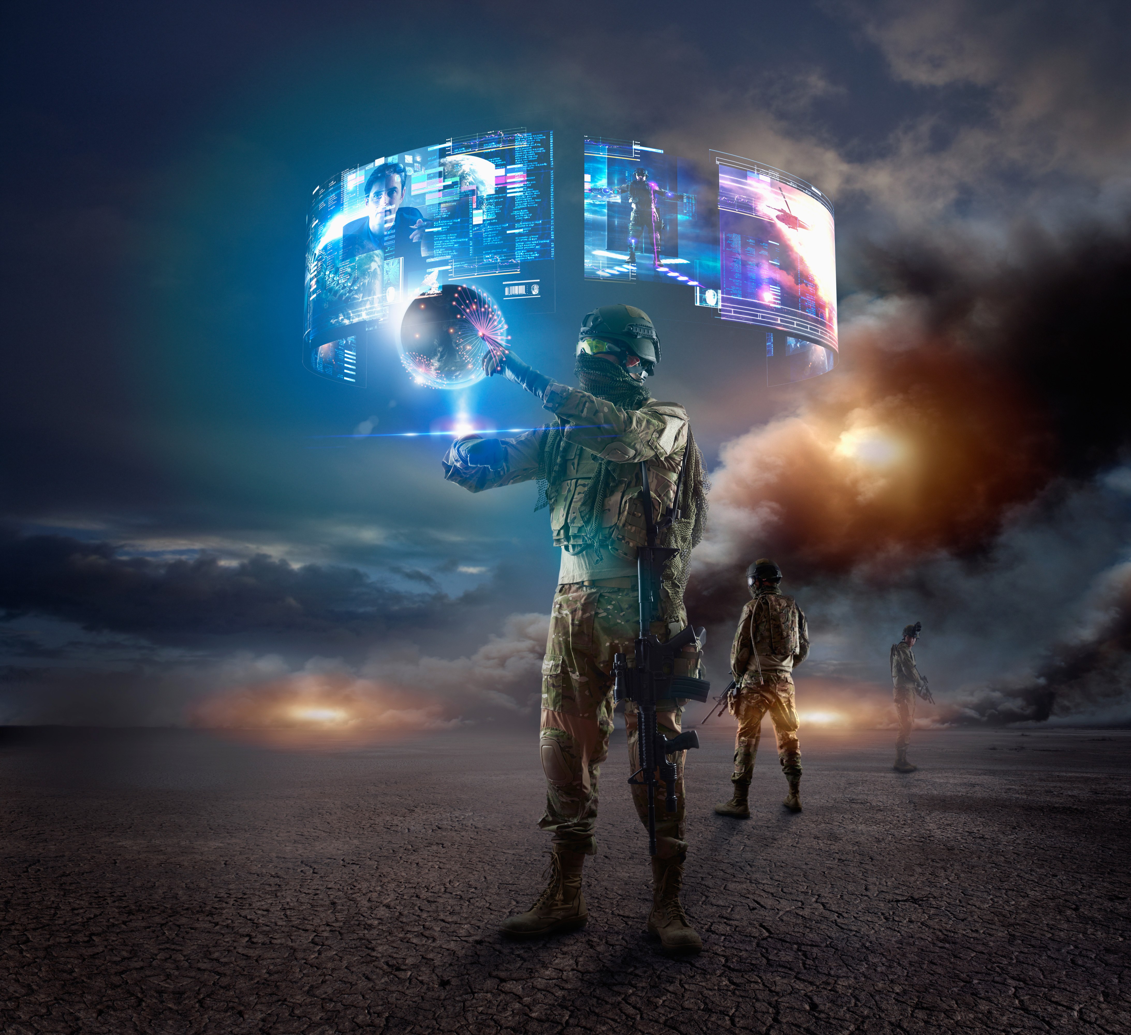 Soldados, Realidade virtual, Experiência de RV, Guerra moderna, Tecnologia do futuro