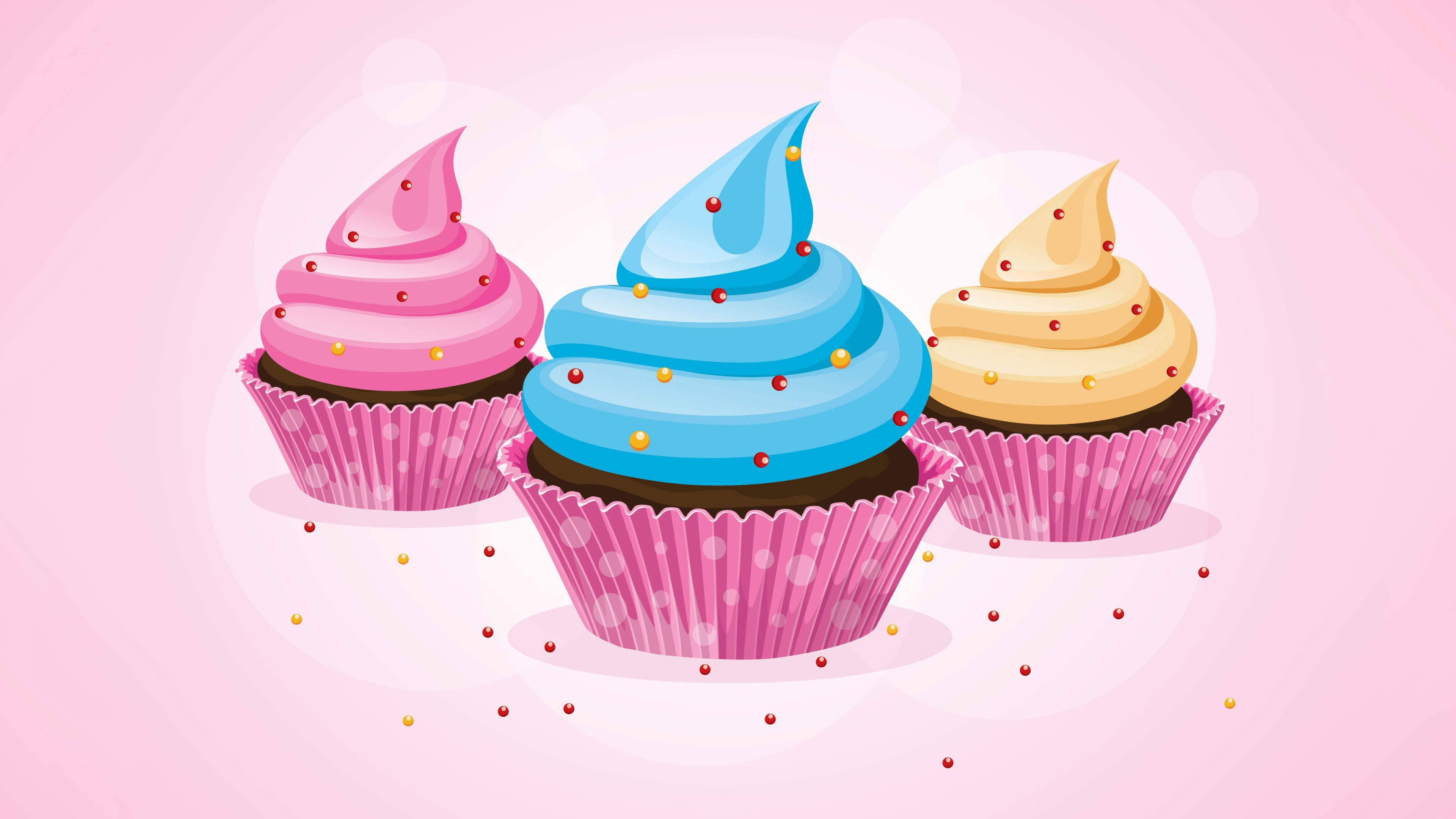 Sorvete, Cupcake, Fundo rosa, Fundo pastel, Fundo rosa claro, Fundos girly