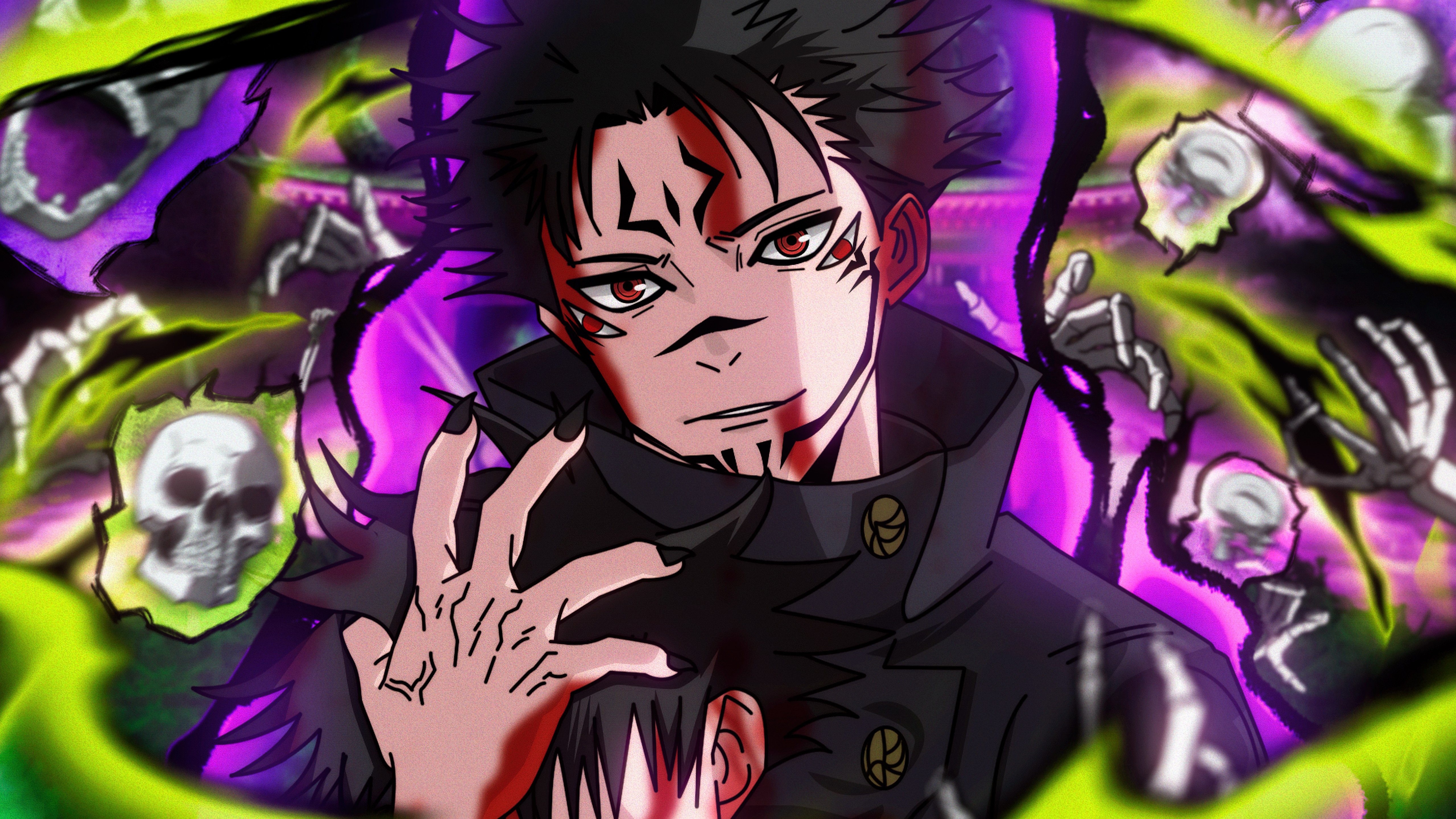 Sukuna, Estética, 5K, Jujutsu Kaisen