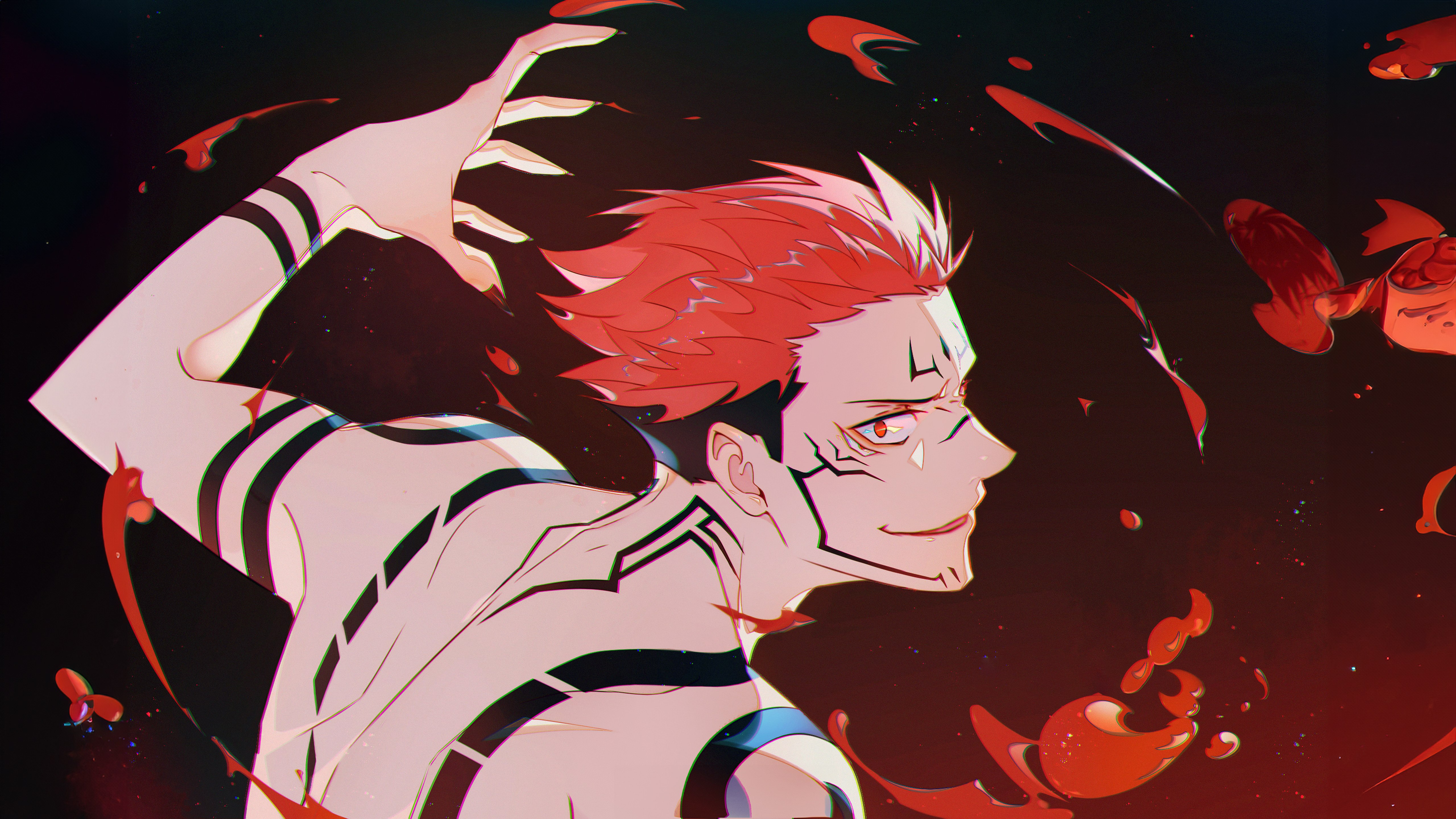 Sukuna, Estética laranja, Jujutsu Kaisen, 5K