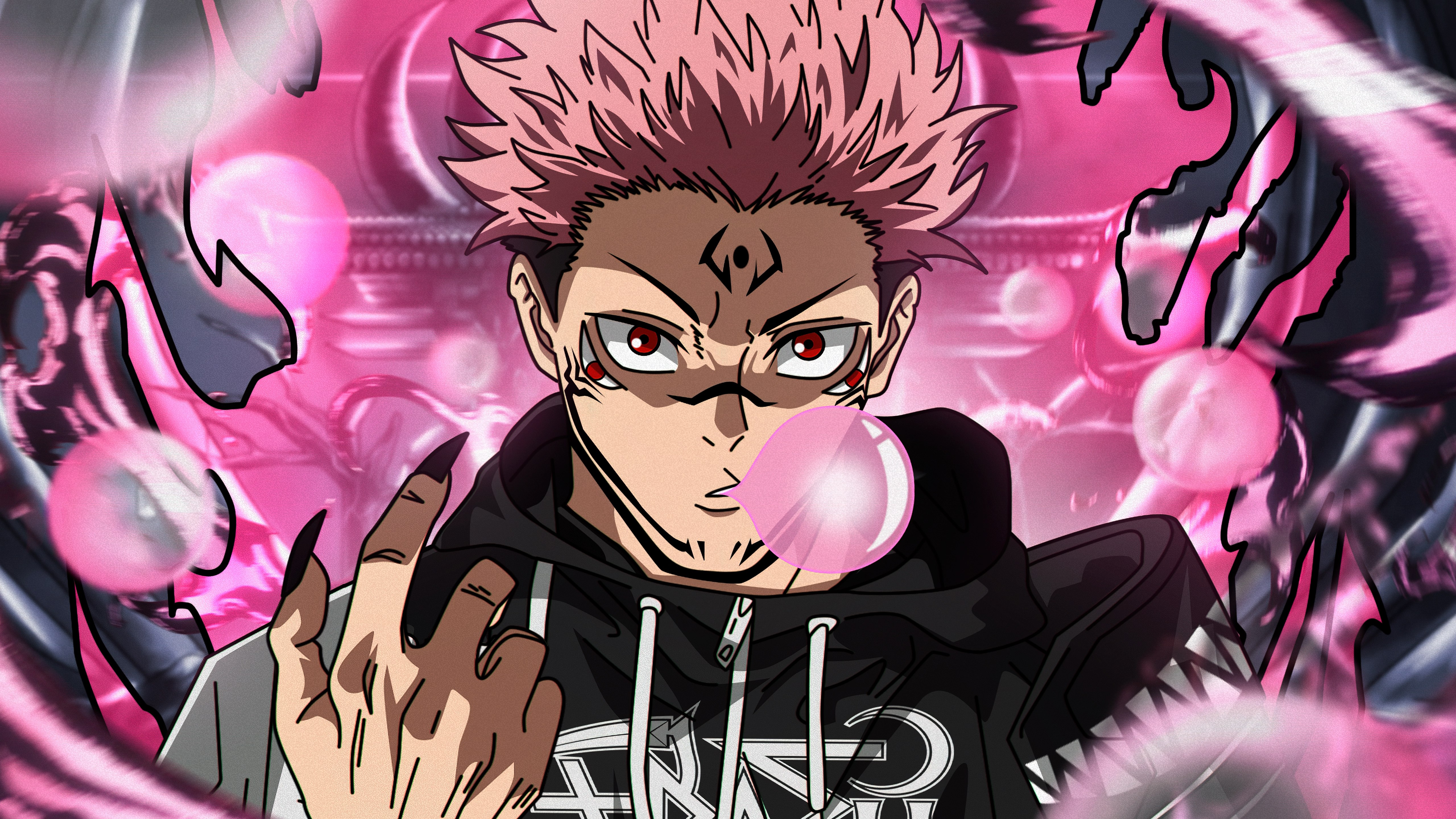 Sukuna, Estética rosa, Jujutsu Kaisen, 5K