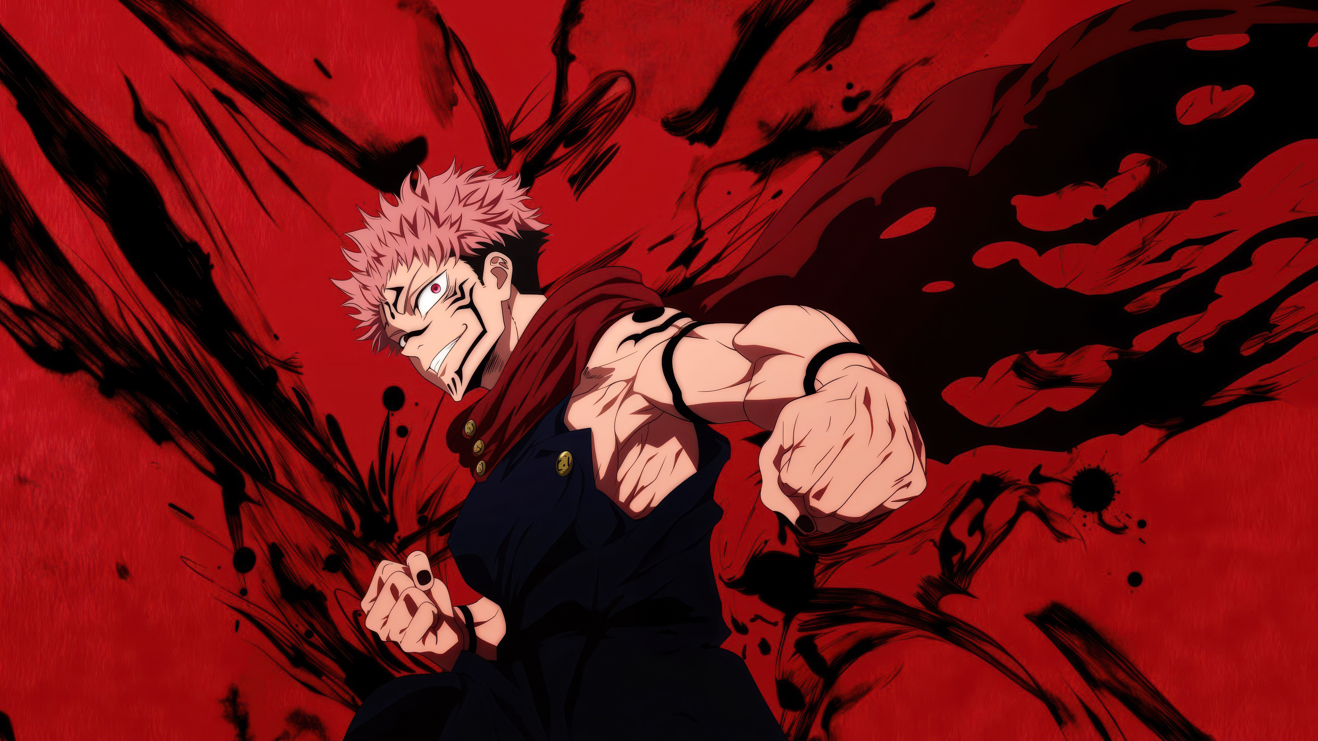 Sukuna, Fundo vermelho, Jujutsu Kaisen, 5K