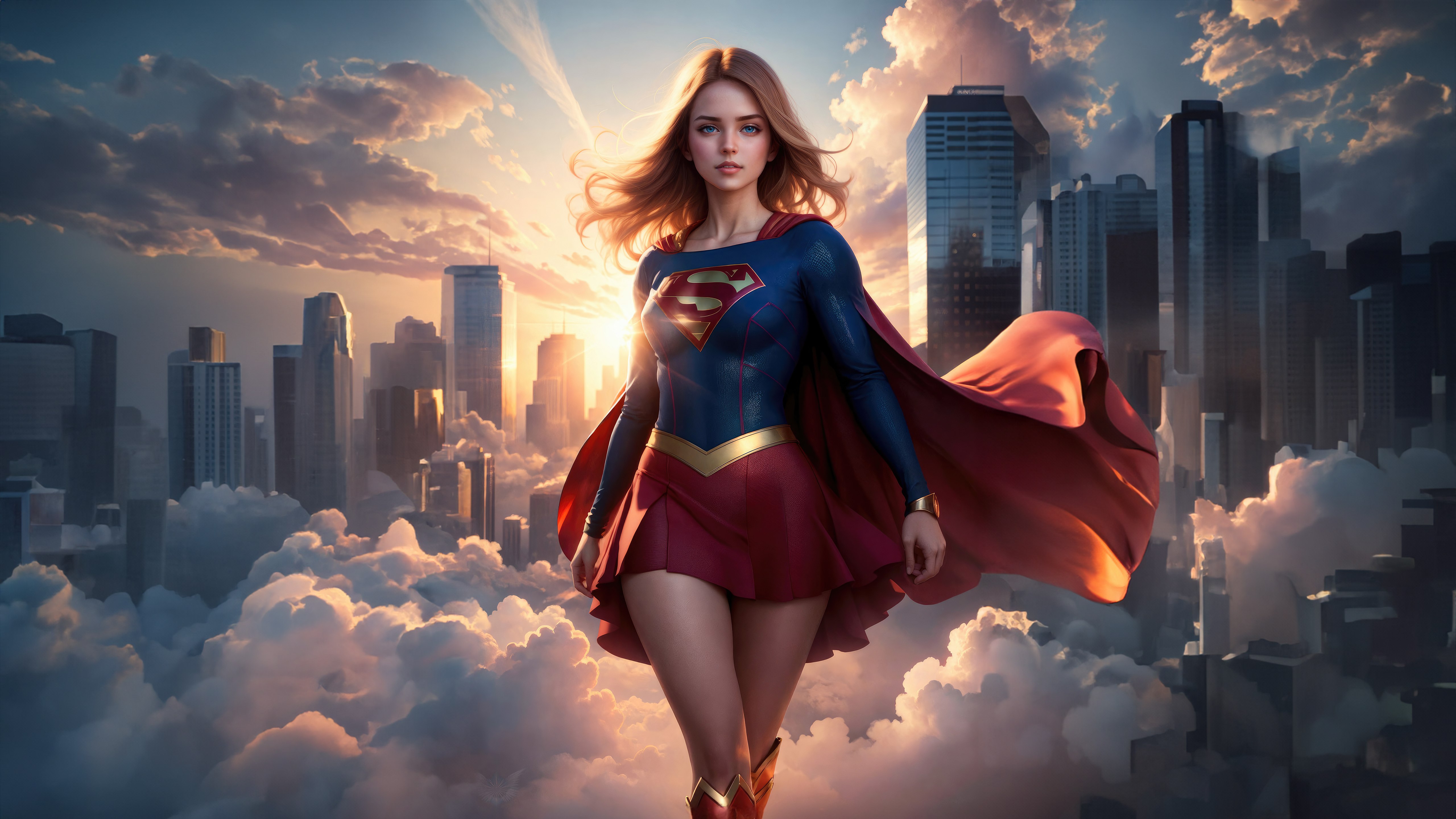 Supergirl, Arte de IA, 5K