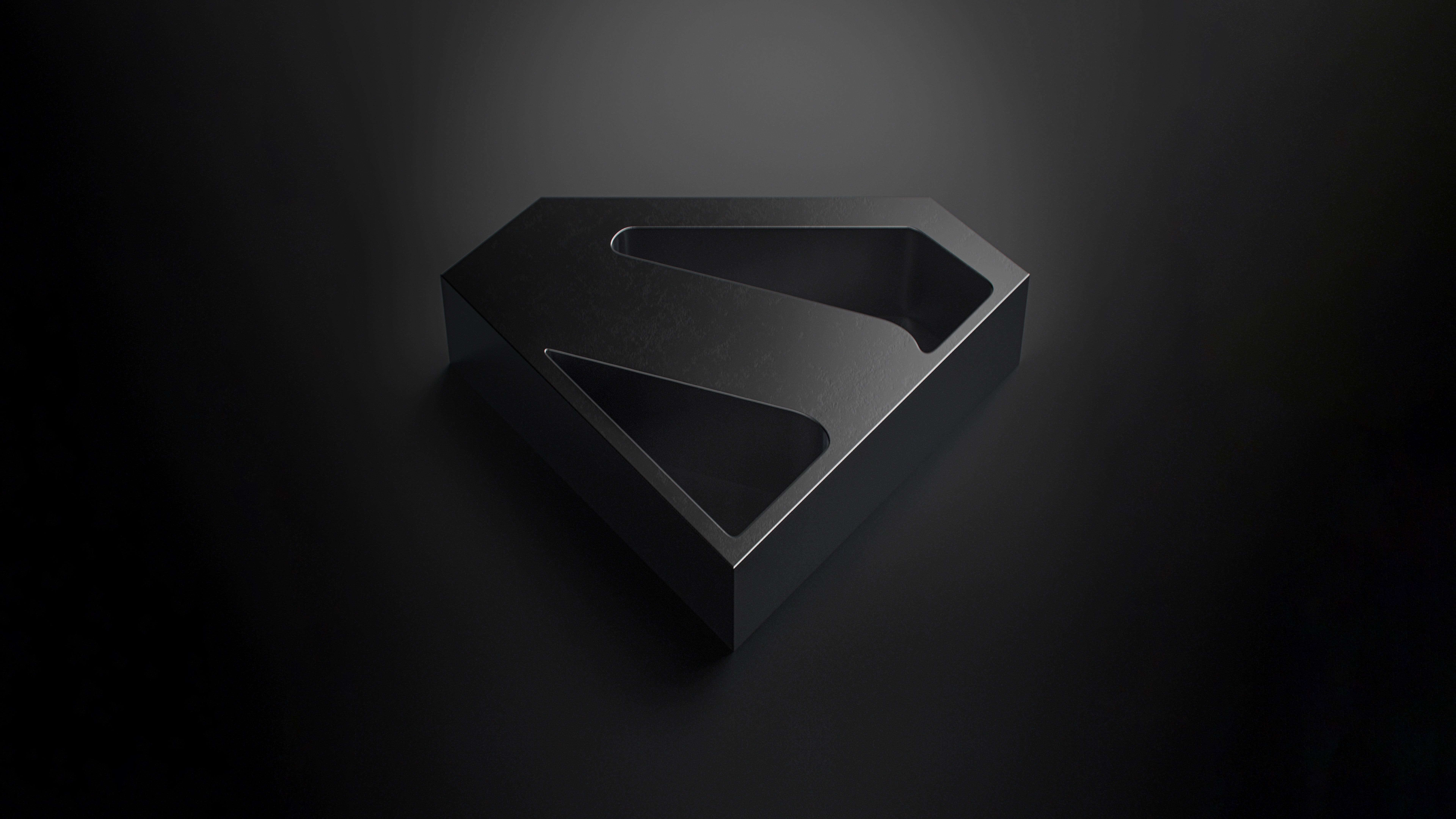 Superman, Estética sombria, Logo, Fundo escuro, 5K, 8K